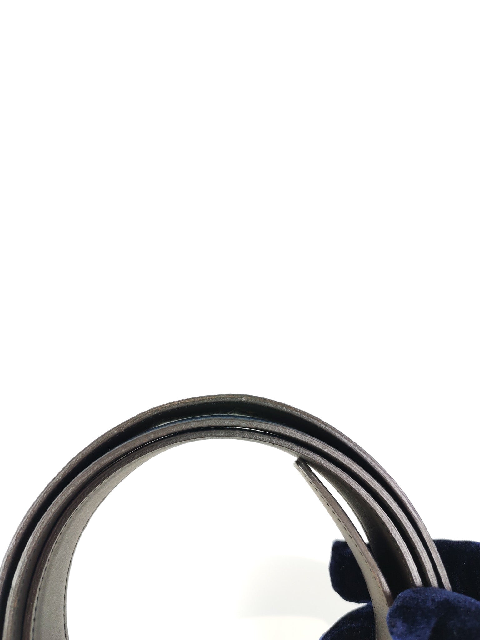 Collier de Chien (CDG) Belt In Bleu Saphir/ Dark Brown and Gold Hardware Reversible Belt Size 90 Stamp T (2015) | Purse Maison Luxury Bags Shop