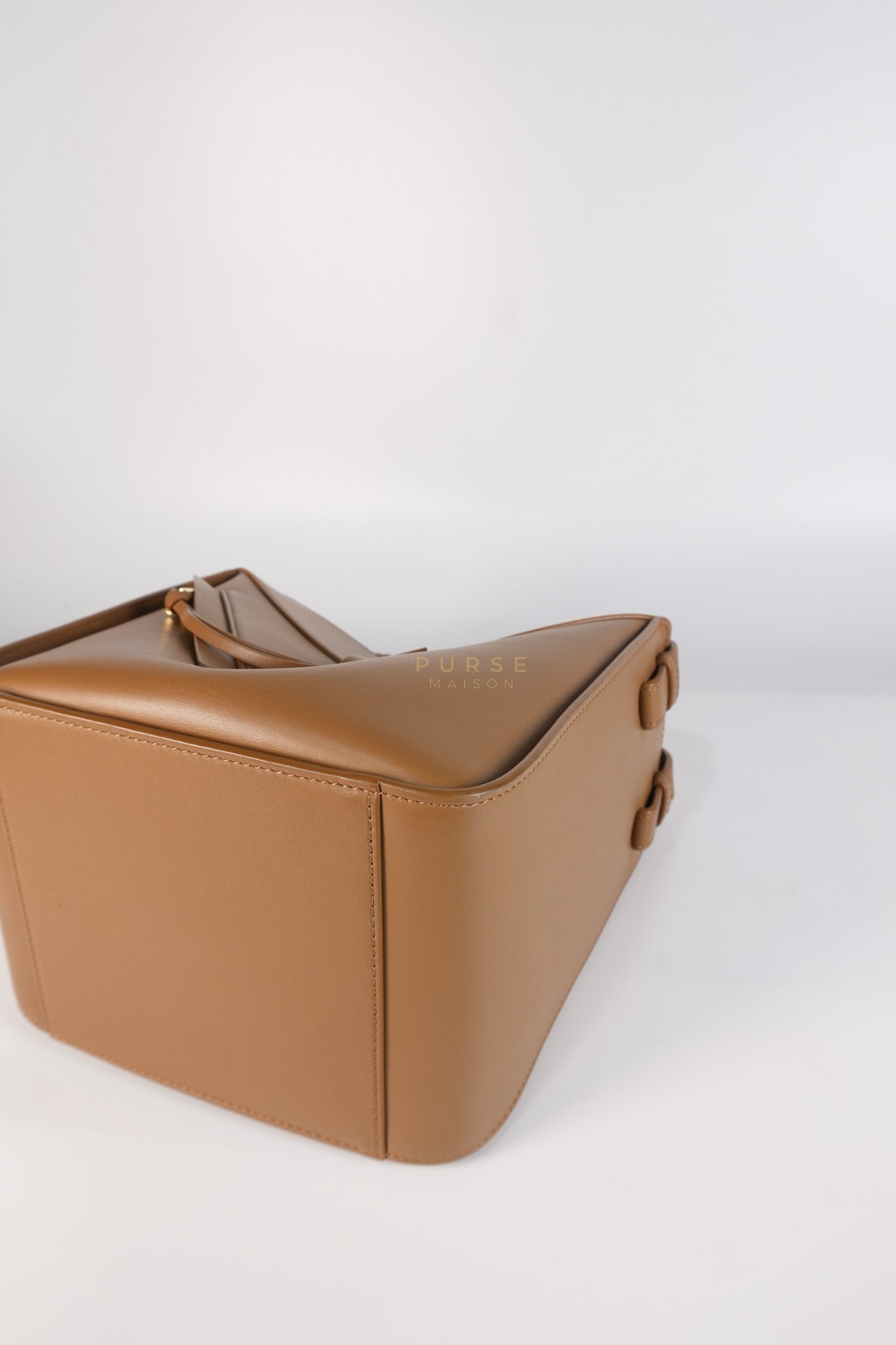 Compact Hammock in Tan Satin Calfskin Leather Shoulder Bag | Purse Maison Luxury Bags Shop