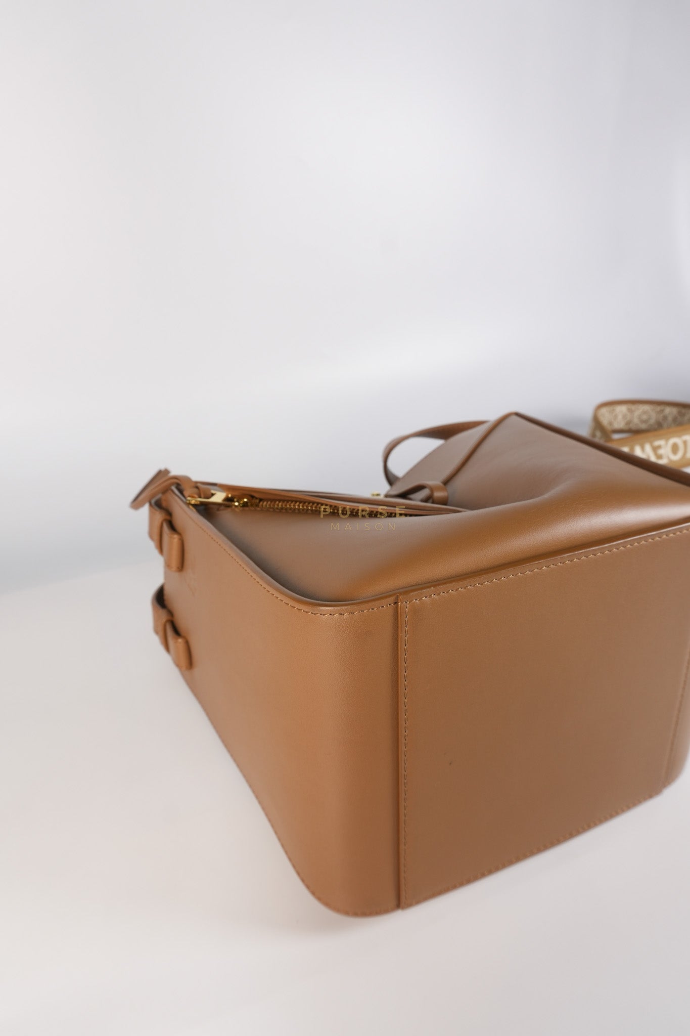 Compact Hammock in Tan Satin Calfskin Leather Shoulder Bag | Purse Maison Luxury Bags Shop