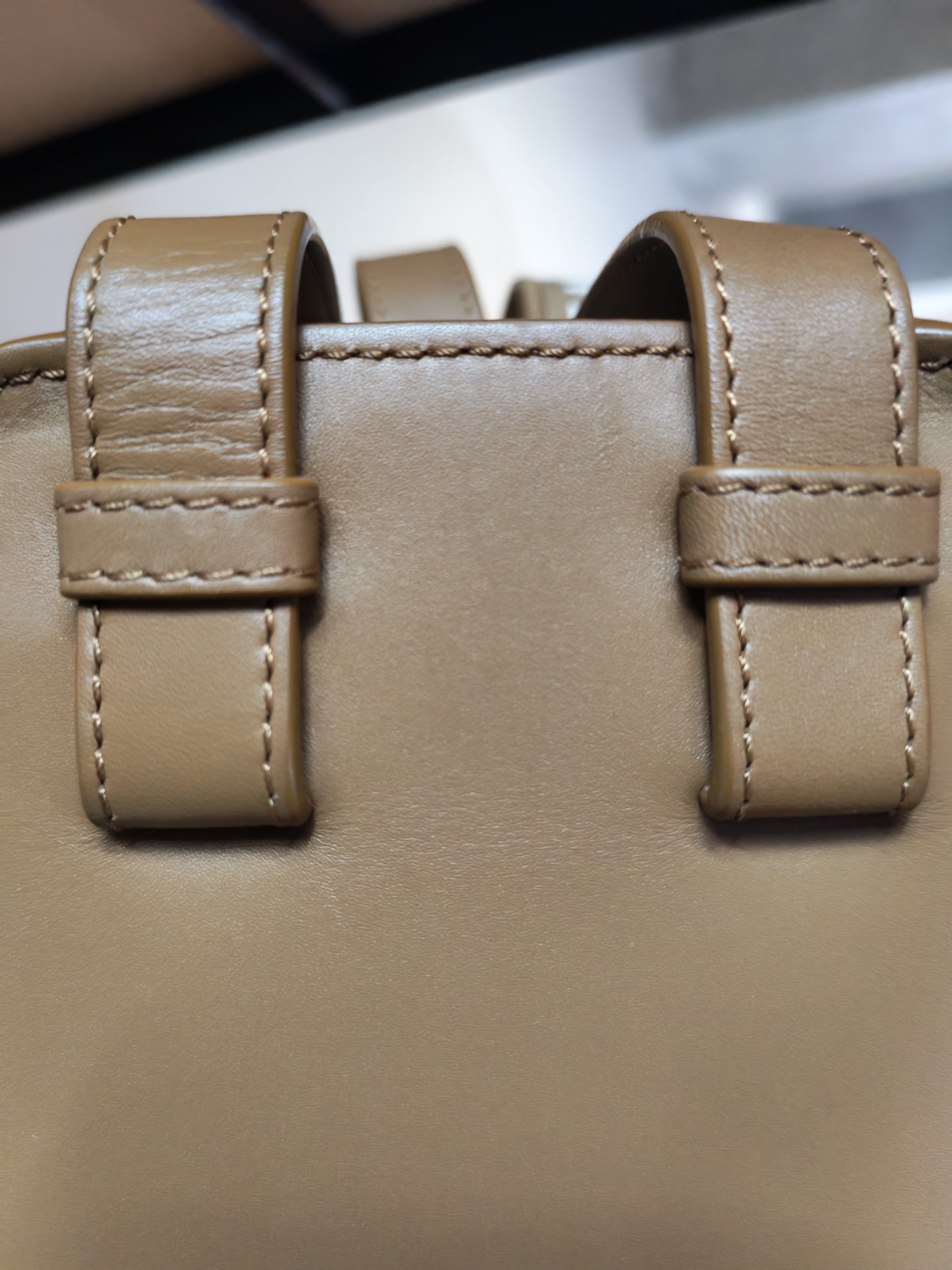 Compact Hammock in Tan Satin Calfskin Leather Shoulder Bag | Purse Maison Luxury Bags Shop