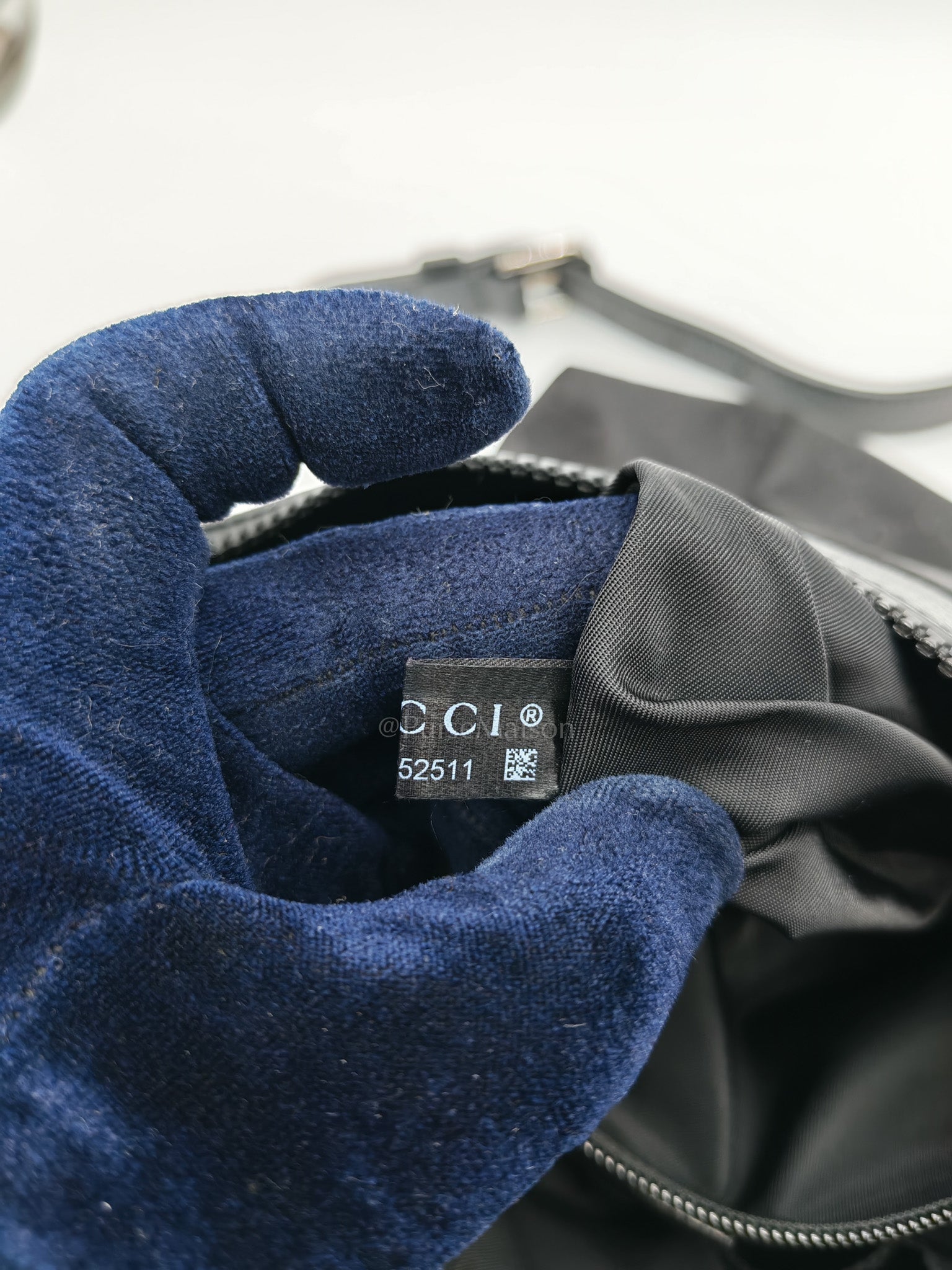 Compact Messenger Bag in Black GG Nylon Canvas | Purse Maison Luxury Bags Shop