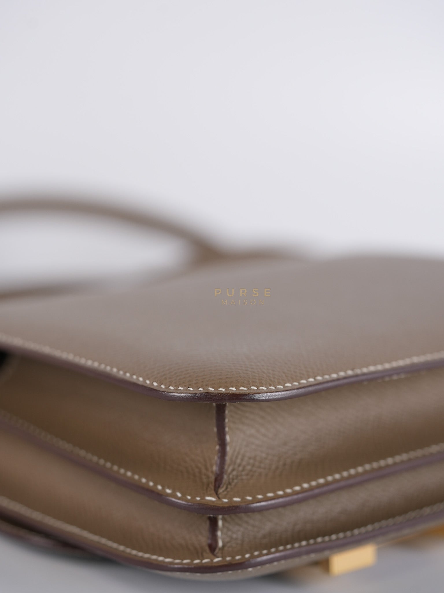 Constance 18 Etoupe in Epesom Leather and Rose Gold Hardware Stamp Z (2021) | Purse Maison Luxury Bags Shop