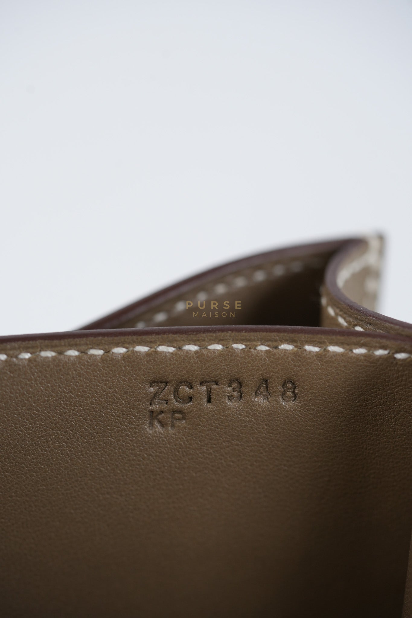 Constance 18 Etoupe in Epesom Leather and Rose Gold Hardware Stamp Z (2021) | Purse Maison Luxury Bags Shop