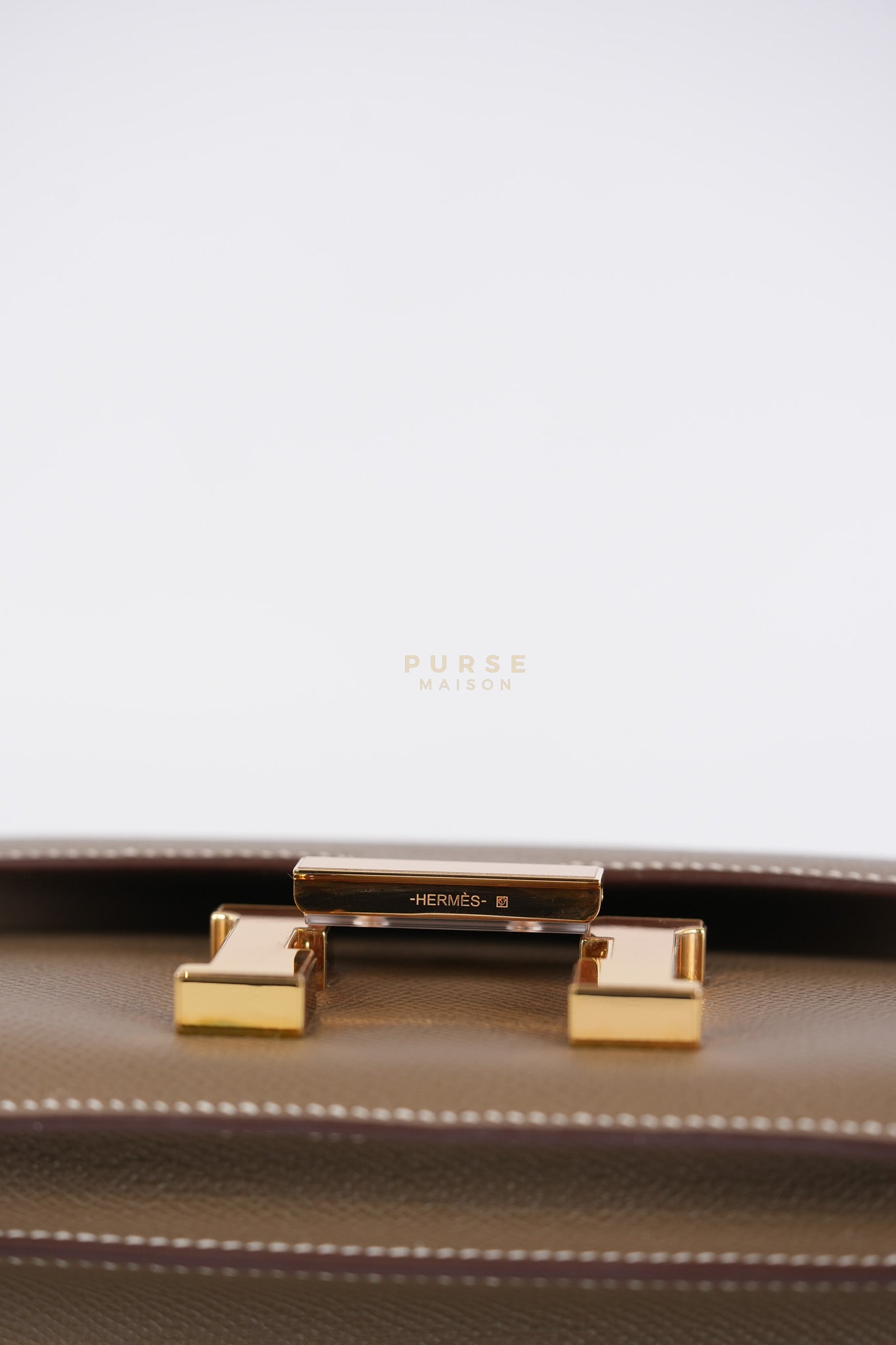 Constance 18 Etoupe in Epesom Leather and Rose Gold Hardware Stamp Z (2021) | Purse Maison Luxury Bags Shop