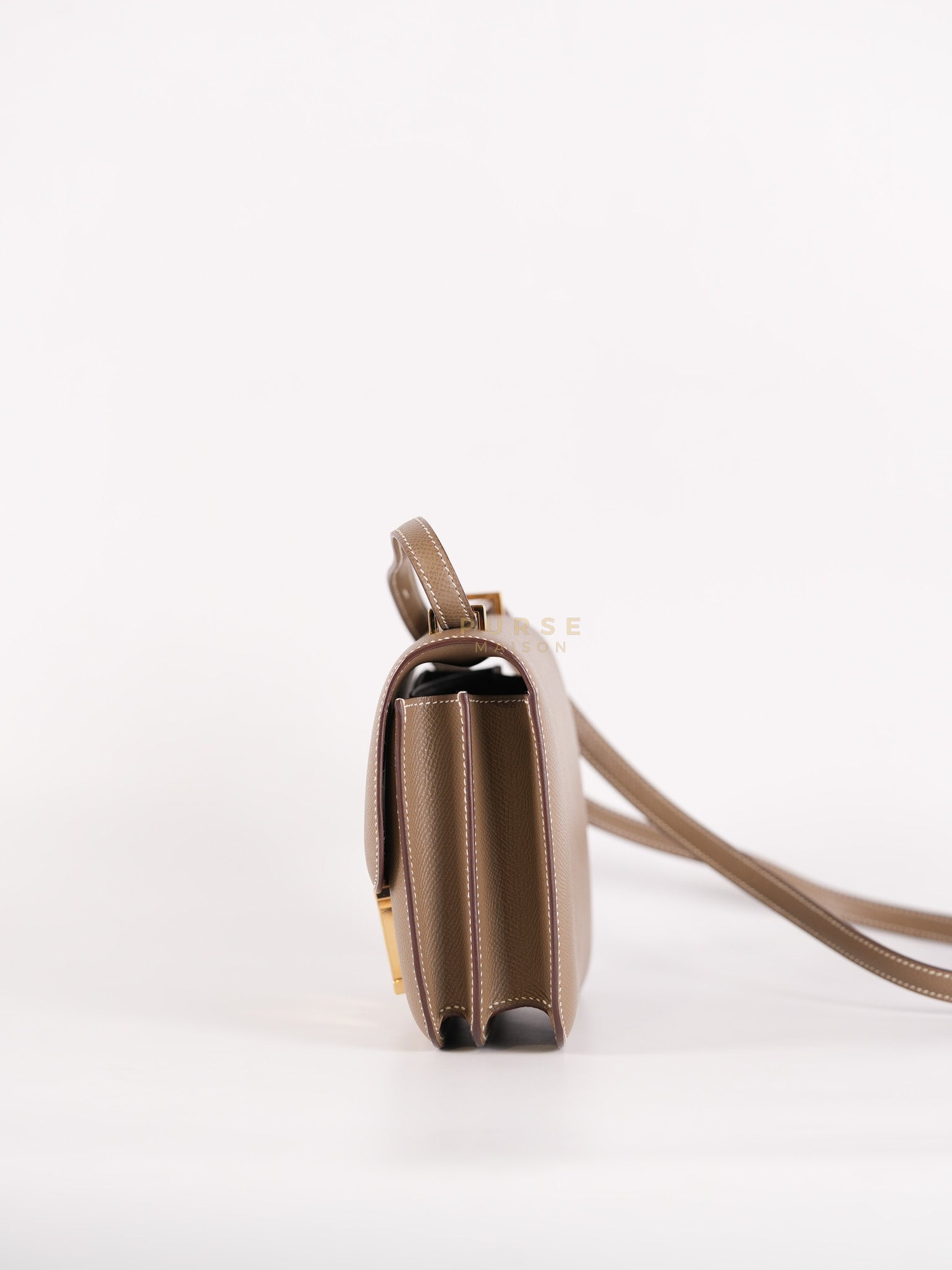 Constance 18 Etoupe in Epesom Leather and Rose Gold Hardware Stamp Z (2021) | Purse Maison Luxury Bags Shop