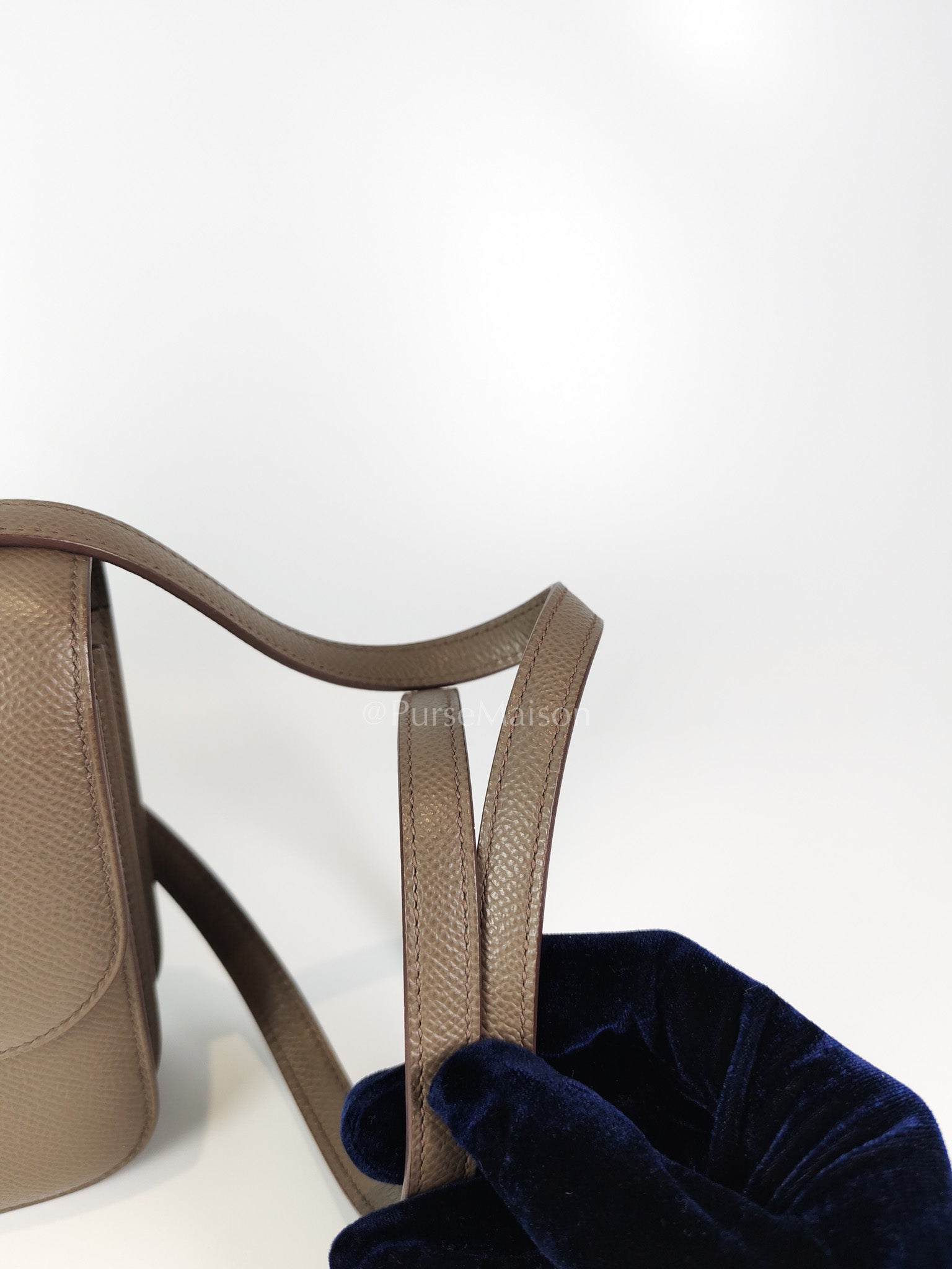 Constance 18 Gris Etain in Epsom Leather and Gold Hardware Stamp Z (2021) | Purse Maison Luxury Bags Shop