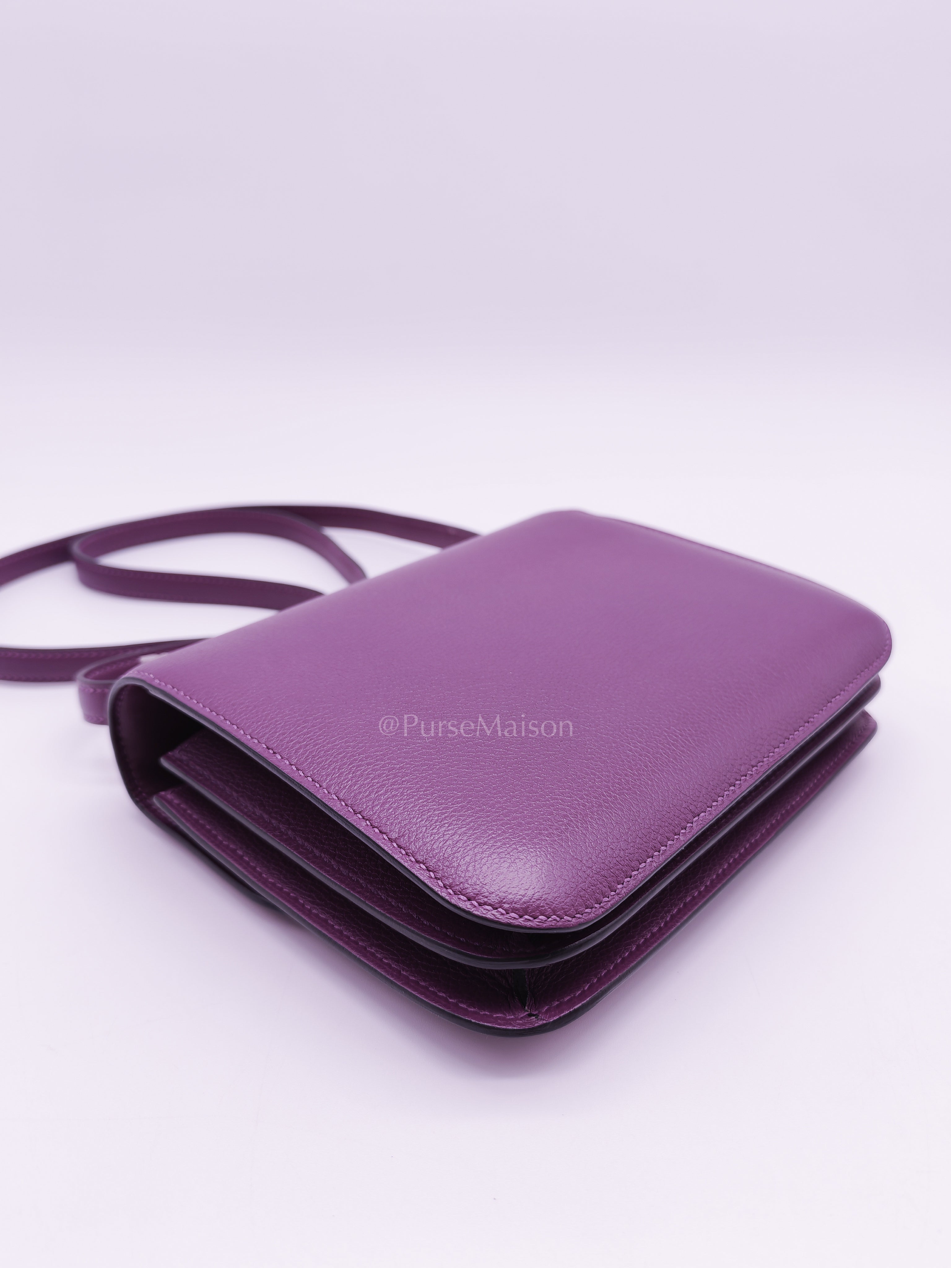 Constance 18 in Anemone Evercolor Leather & Palladium Hardware Stamp D (2019) | Purse Maison Luxury Bags Shop