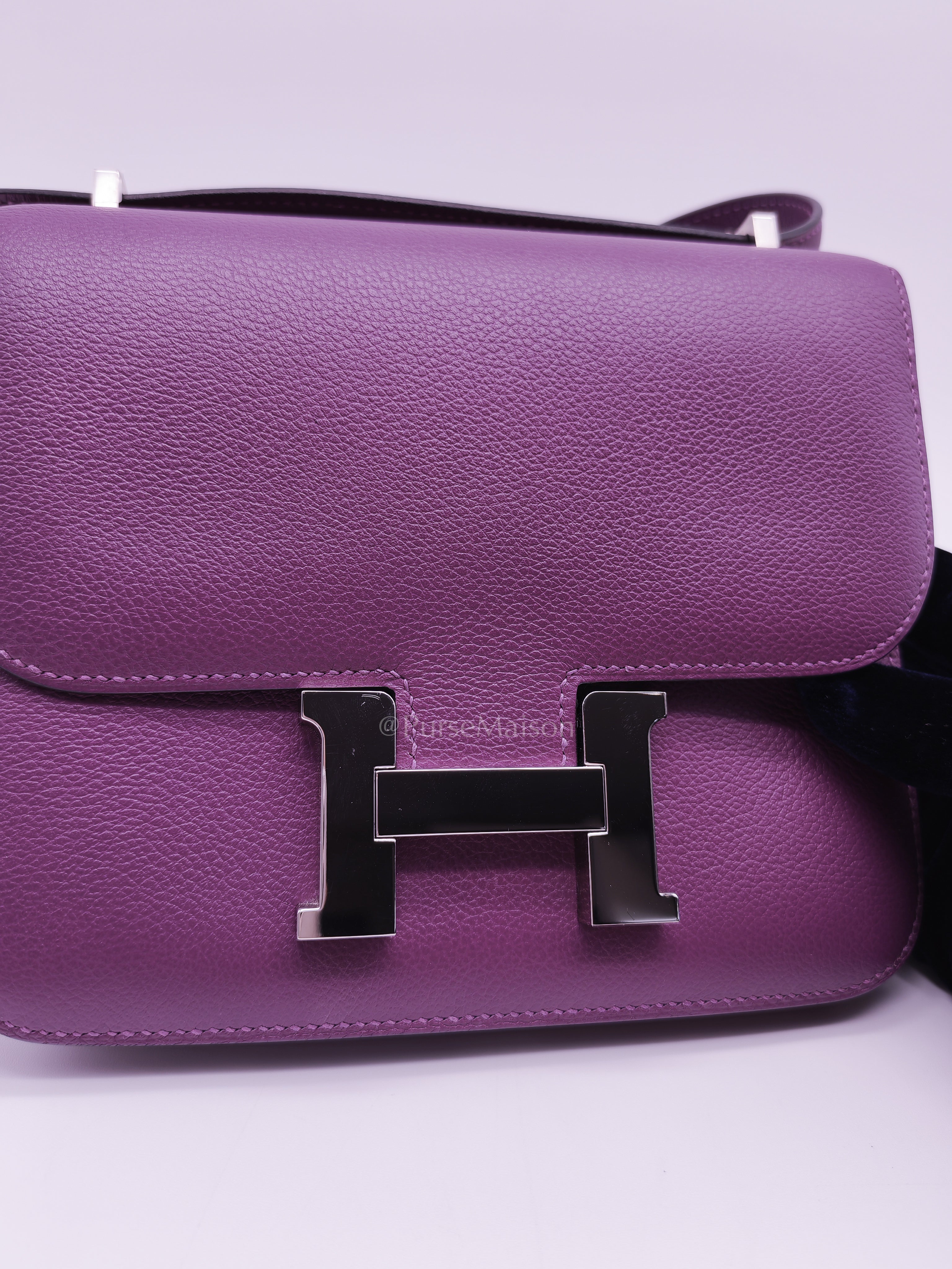 Constance 18 in Anemone Evercolor Leather & Palladium Hardware Stamp D (2019) | Purse Maison Luxury Bags Shop