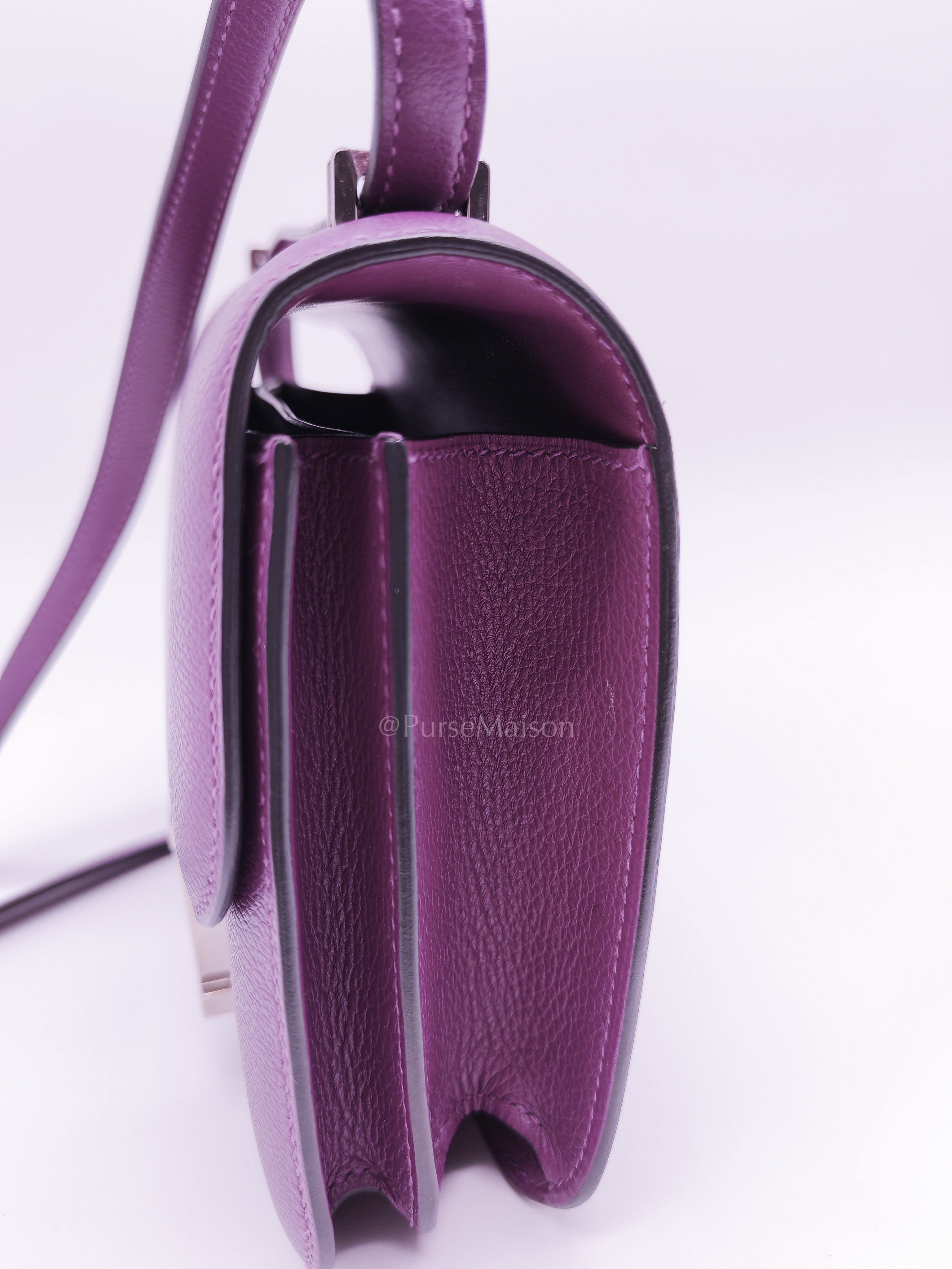 Constance 18 in Anemone Evercolor Leather & Palladium Hardware Stamp D (2019) | Purse Maison Luxury Bags Shop