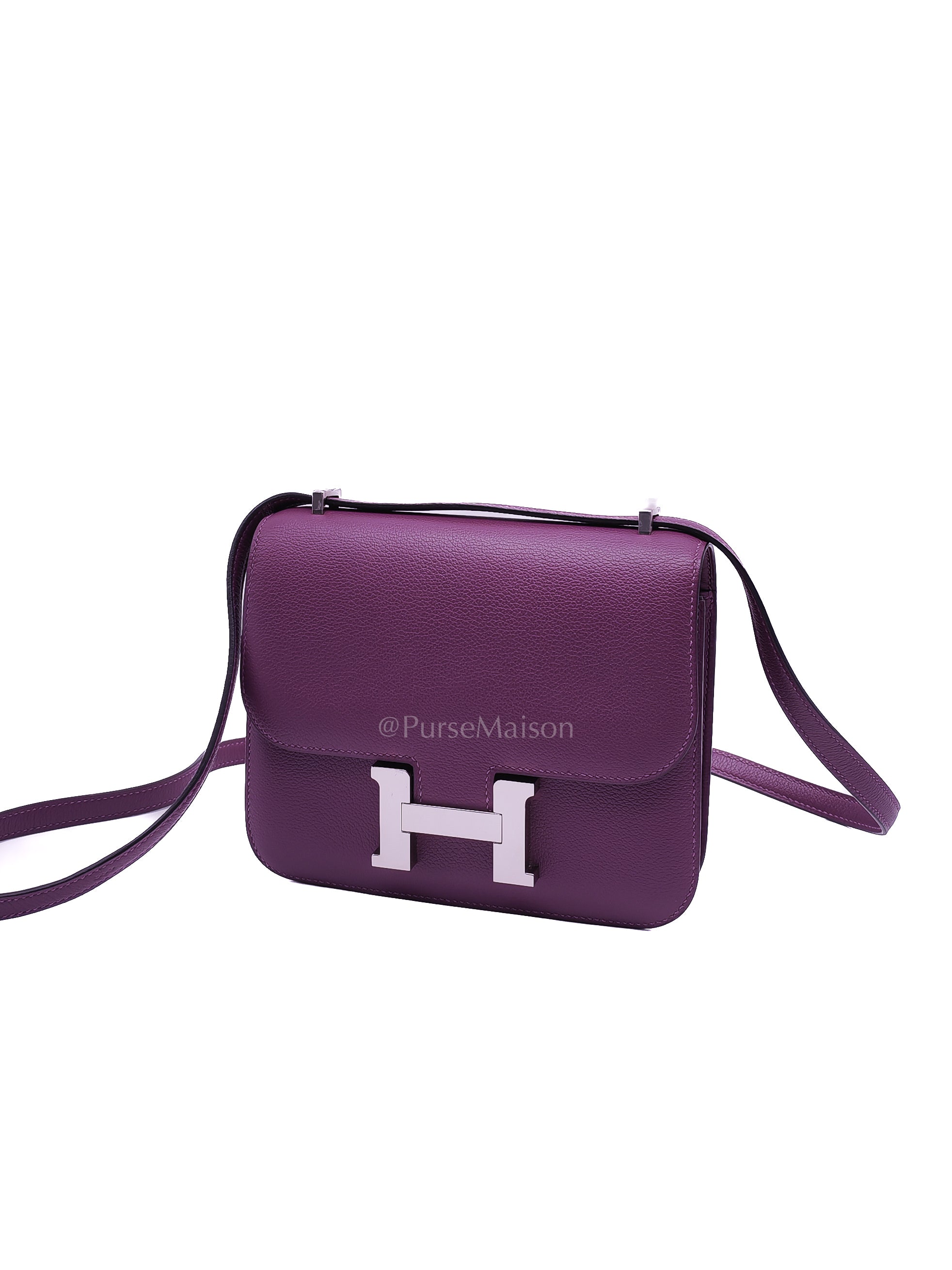 Constance 18 in Anemone Evercolor Leather & Palladium Hardware Stamp D (2019) | Purse Maison Luxury Bags Shop