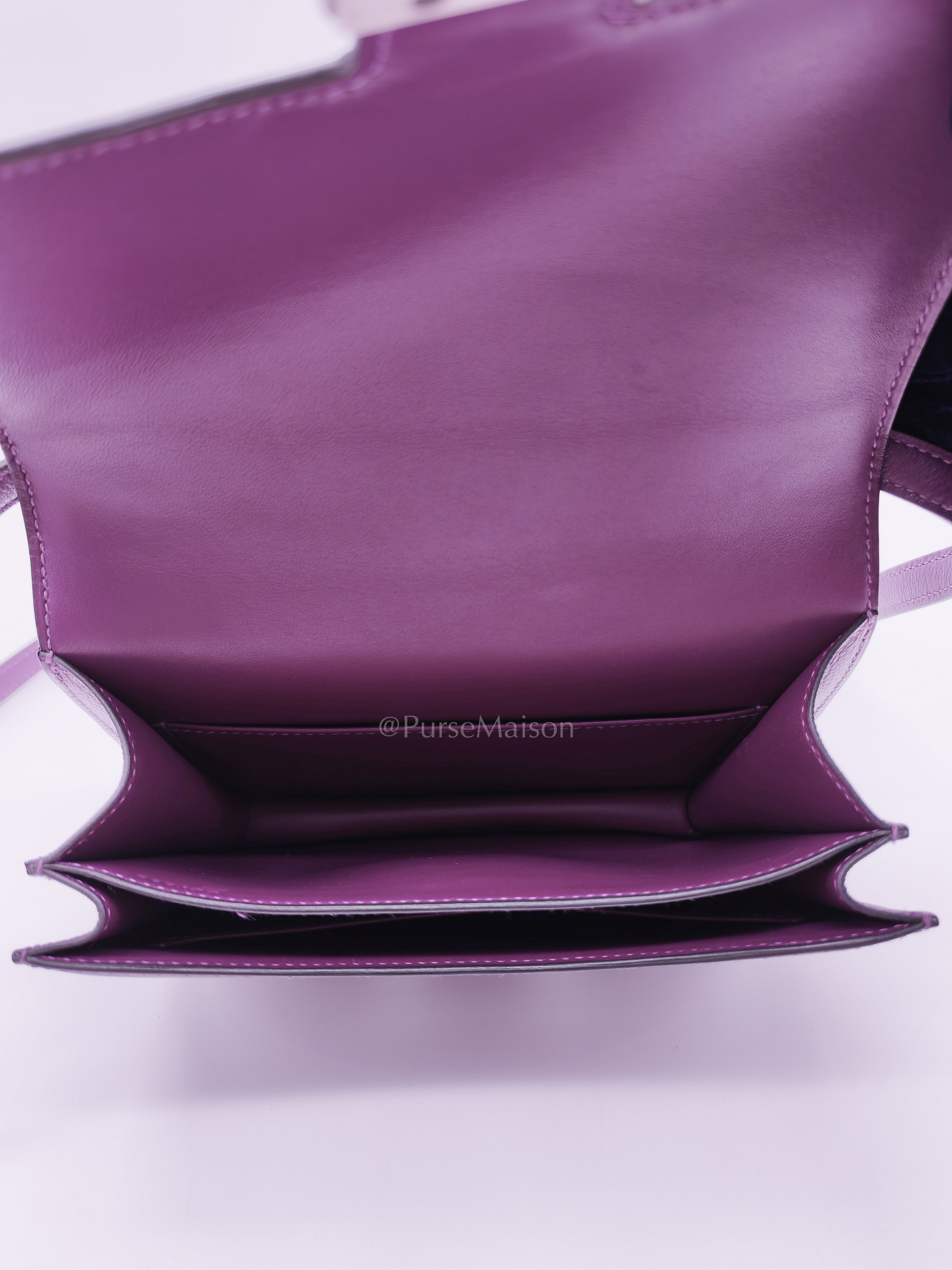 Constance 18 in Anemone Evercolor Leather & Palladium Hardware Stamp D (2019) | Purse Maison Luxury Bags Shop