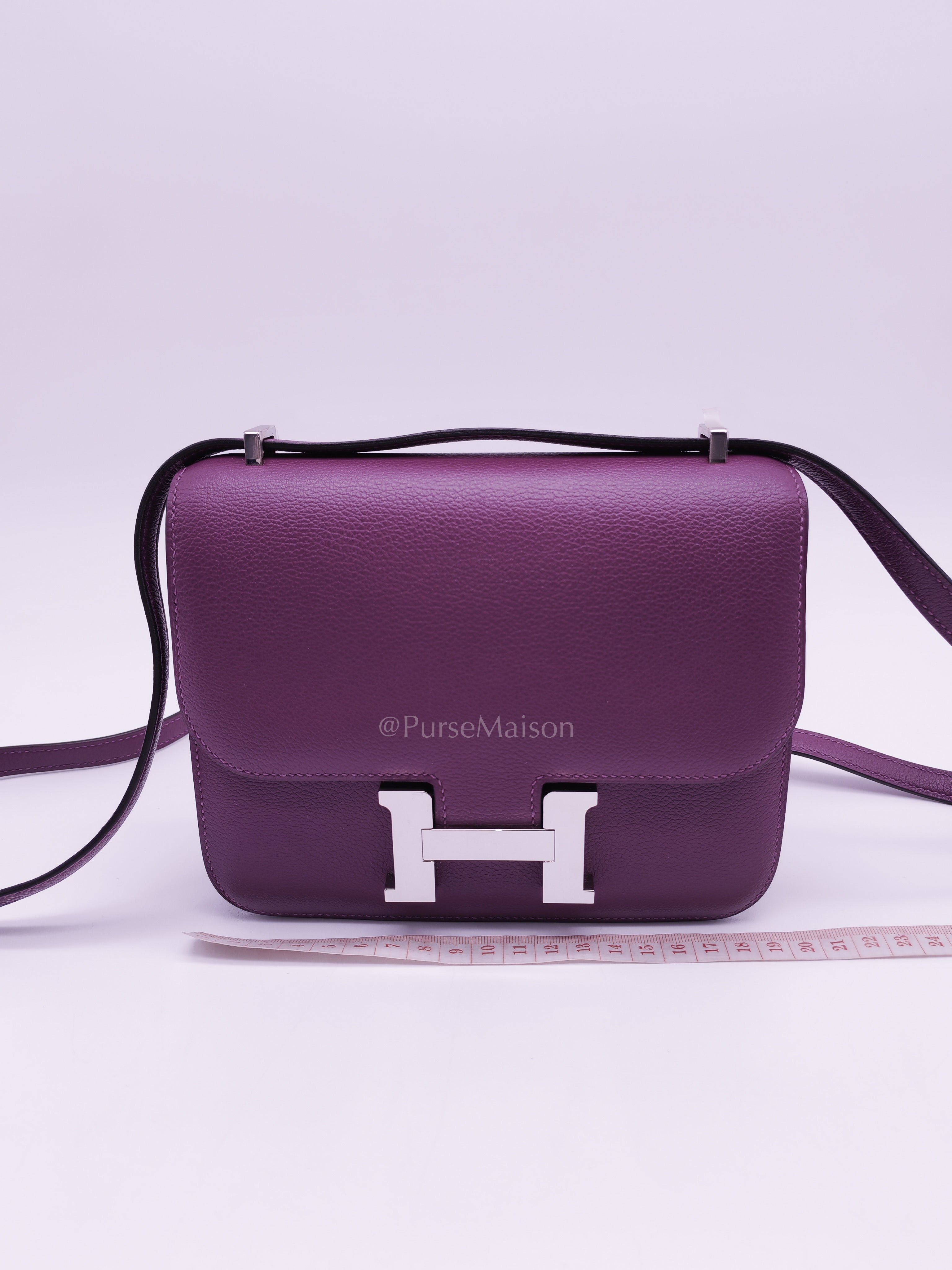 Constance 18 in Anemone Evercolor Leather & Palladium Hardware Stamp D (2019) | Purse Maison Luxury Bags Shop