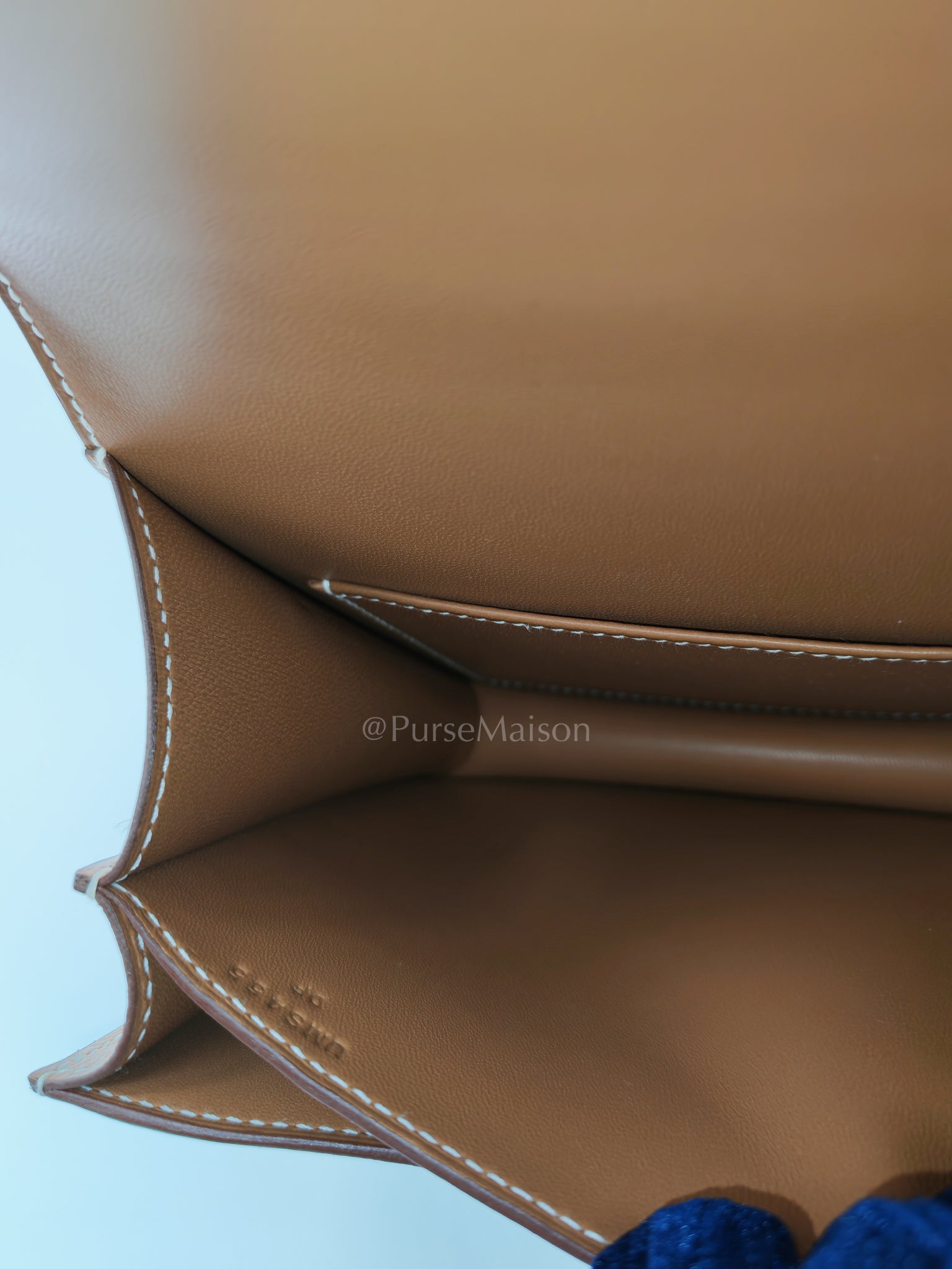 Constance 18 in Gold Epsom Leather & Gold Hardware Stamp U(2022) | Purse Maison Luxury Bags Shop