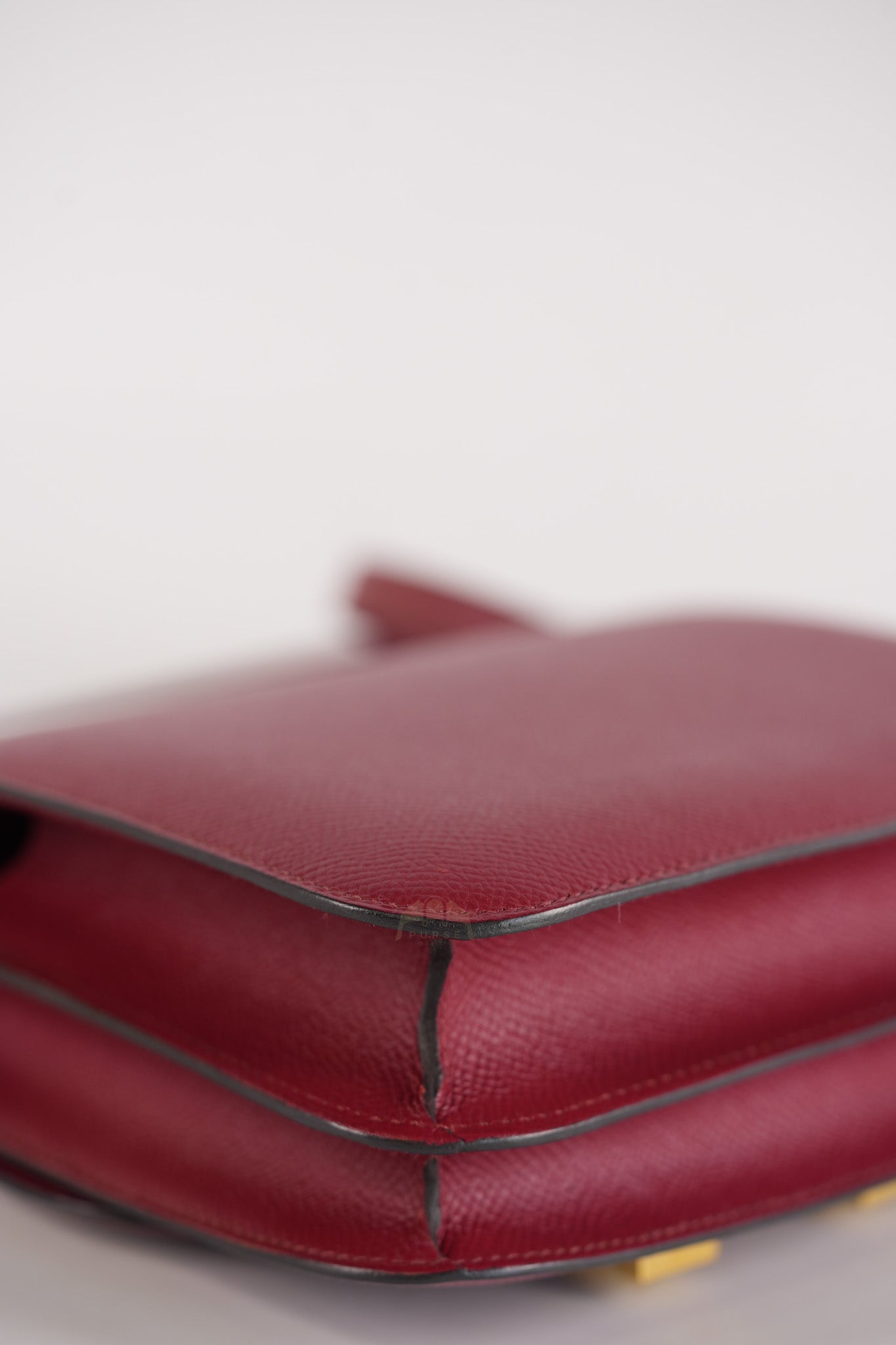 Constance 18 in Rouge Grenat Epsom Leather and Gold Hardware Stamp U (2022) | Purse Maison Luxury Bags Shop
