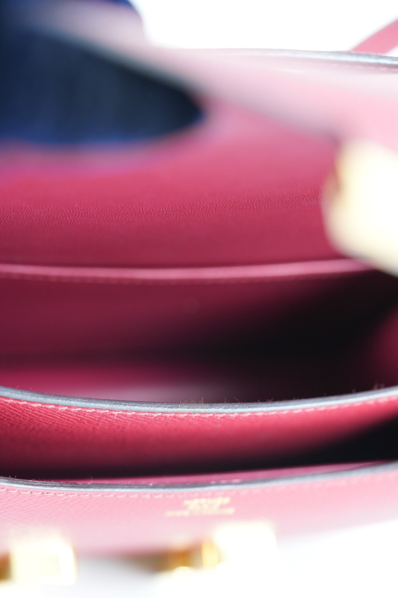 Constance 18 in Rouge Grenat Epsom Leather and Gold Hardware Stamp U (2022) | Purse Maison Luxury Bags Shop