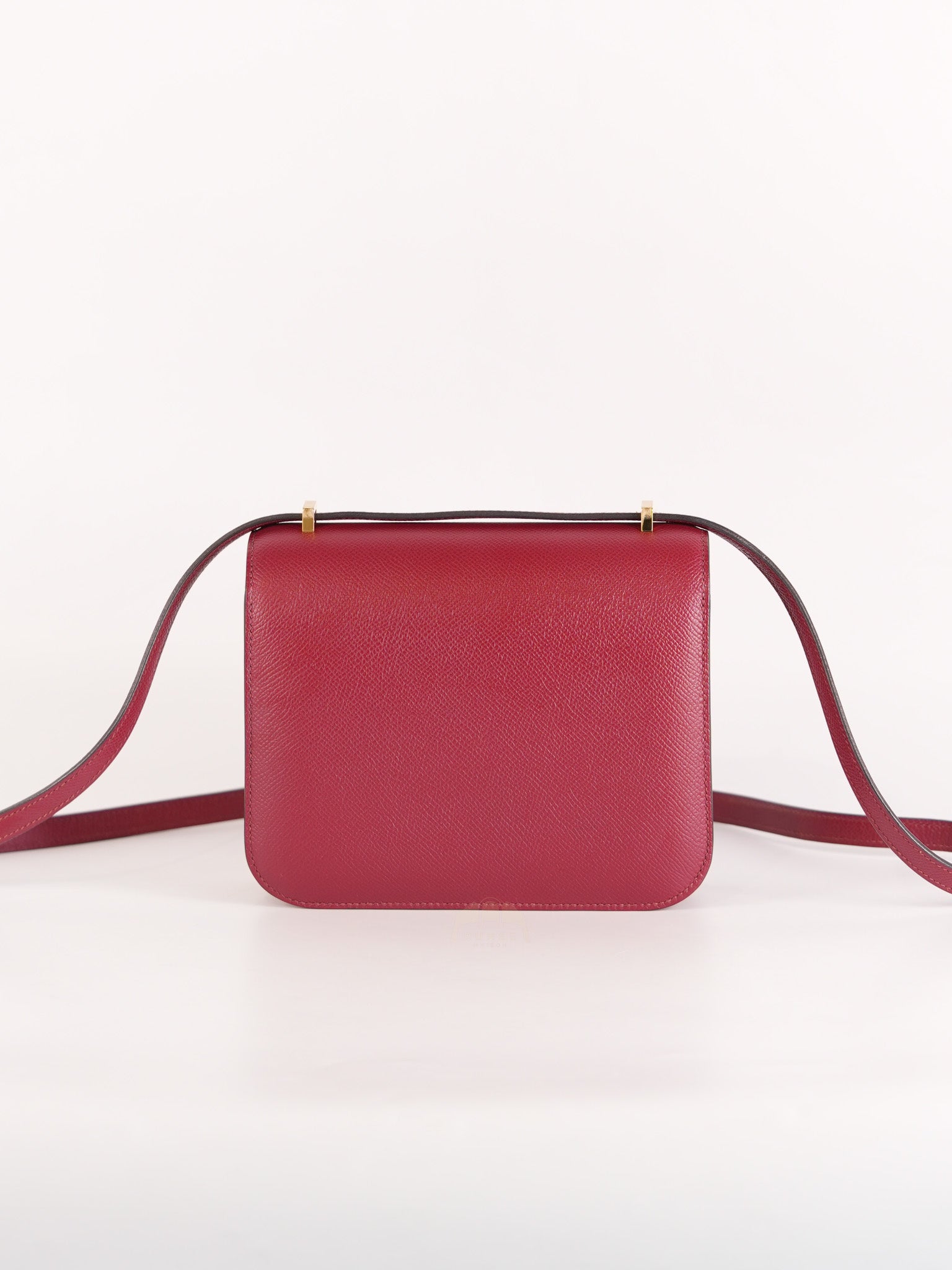 Constance 18 in Rouge Grenat Epsom Leather and Gold Hardware Stamp U (2022) | Purse Maison Luxury Bags Shop