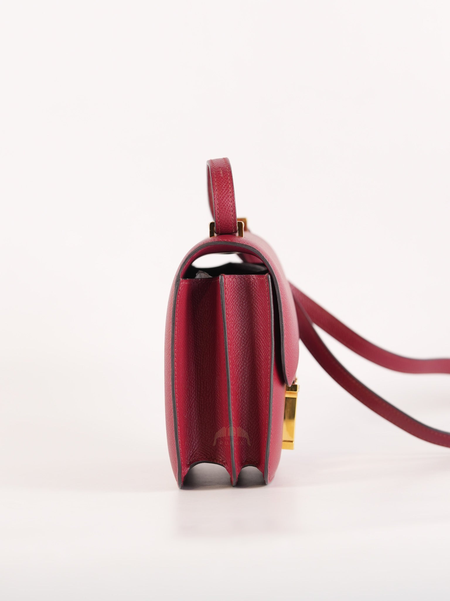 Constance 18 in Rouge Grenat Epsom Leather and Gold Hardware Stamp U (2022) | Purse Maison Luxury Bags Shop
