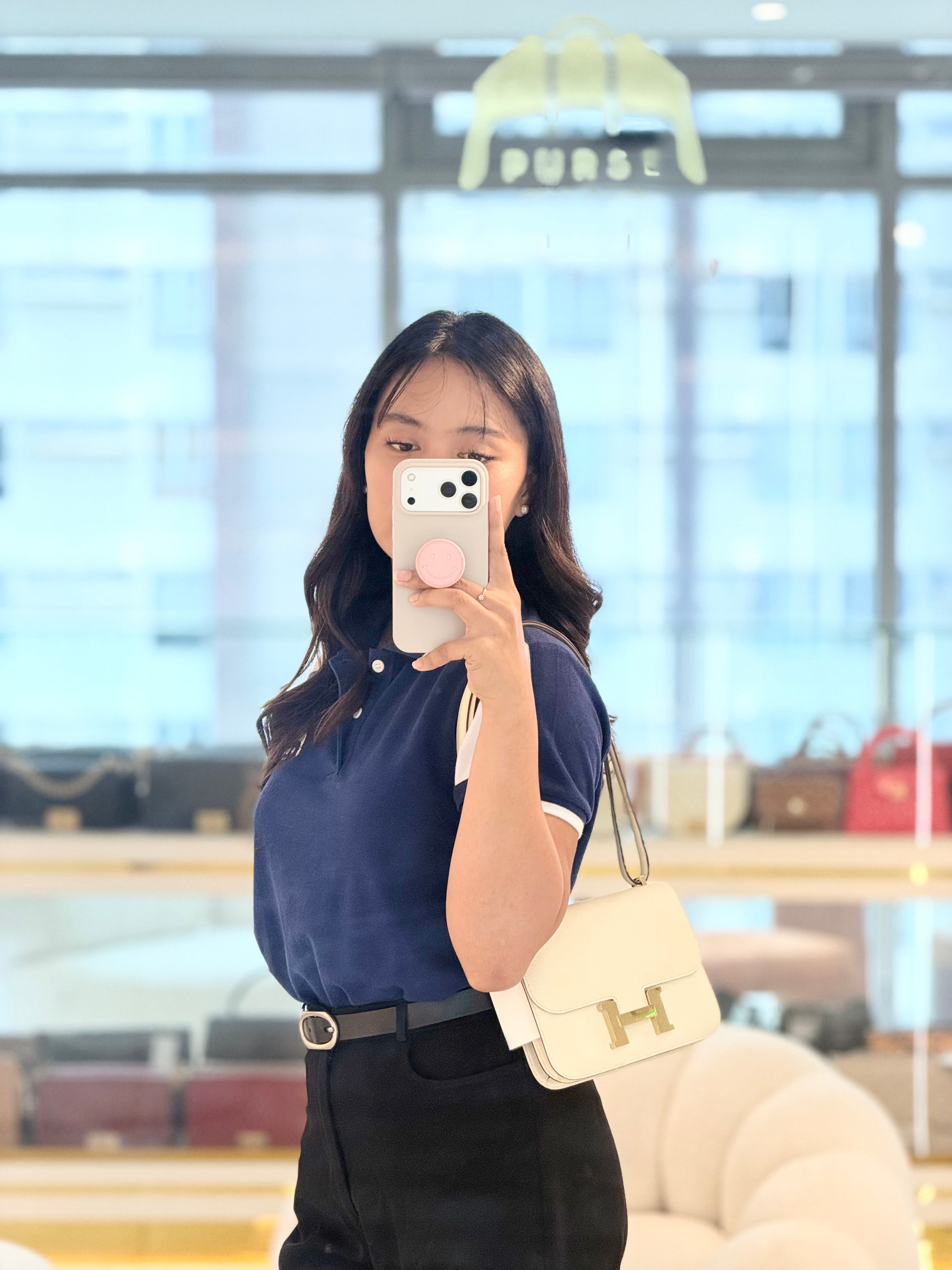 Constance 18 Nata Epsom Leather in Permabrass Hardware Stamp B(2023) | Purse Maison Luxury Bags Shop