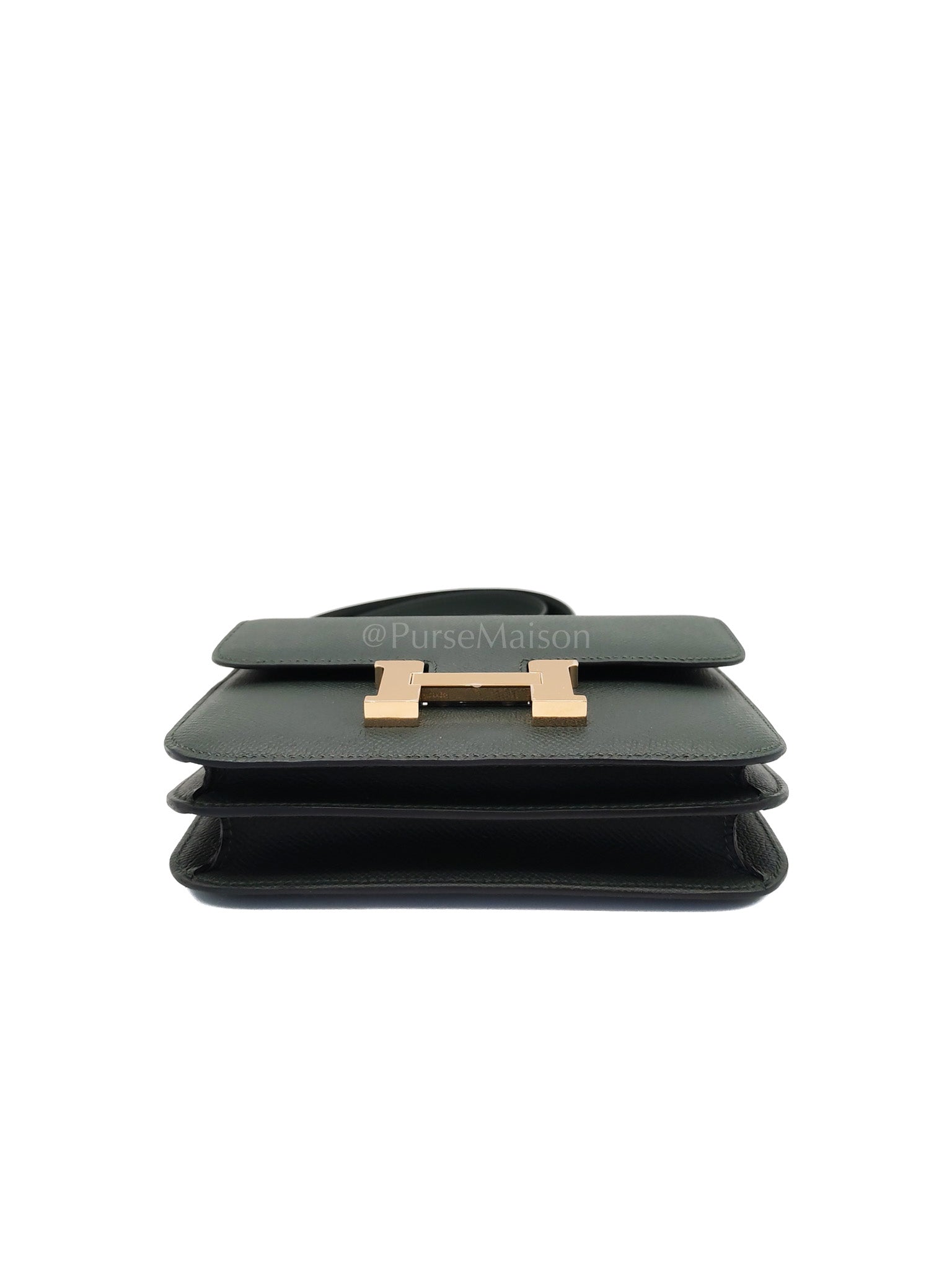 Constance 18 Vert Mangrove Epsom Leather in Permabrass Hardware Stamp K(2025) | Purse Maison Luxury Bags Shop