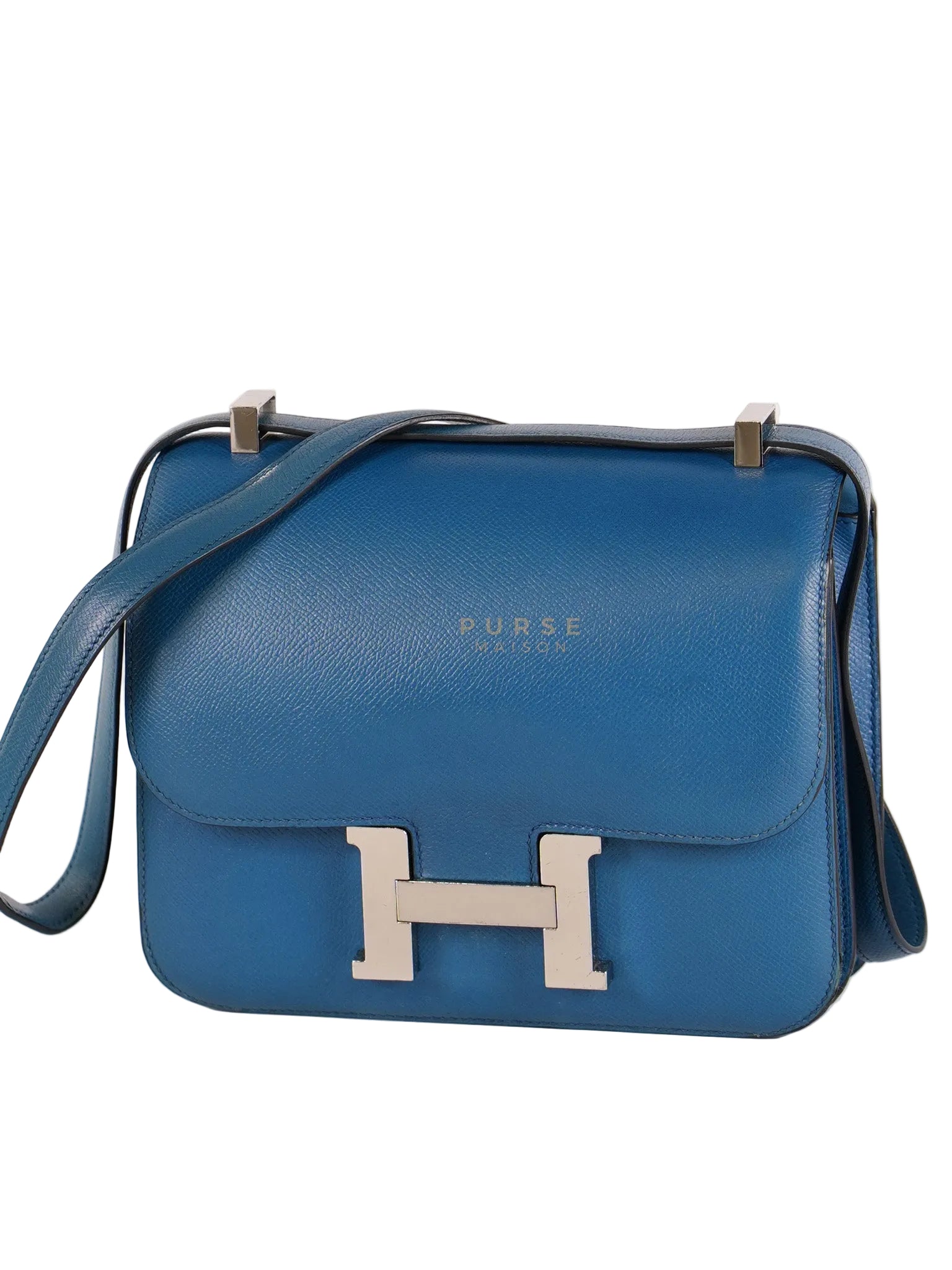 Constance 24 Epsom in Colvert Evercolor Leather and Palladium Hardware Stamp Square R (2014) | Purse Maison Luxury Bags Shop