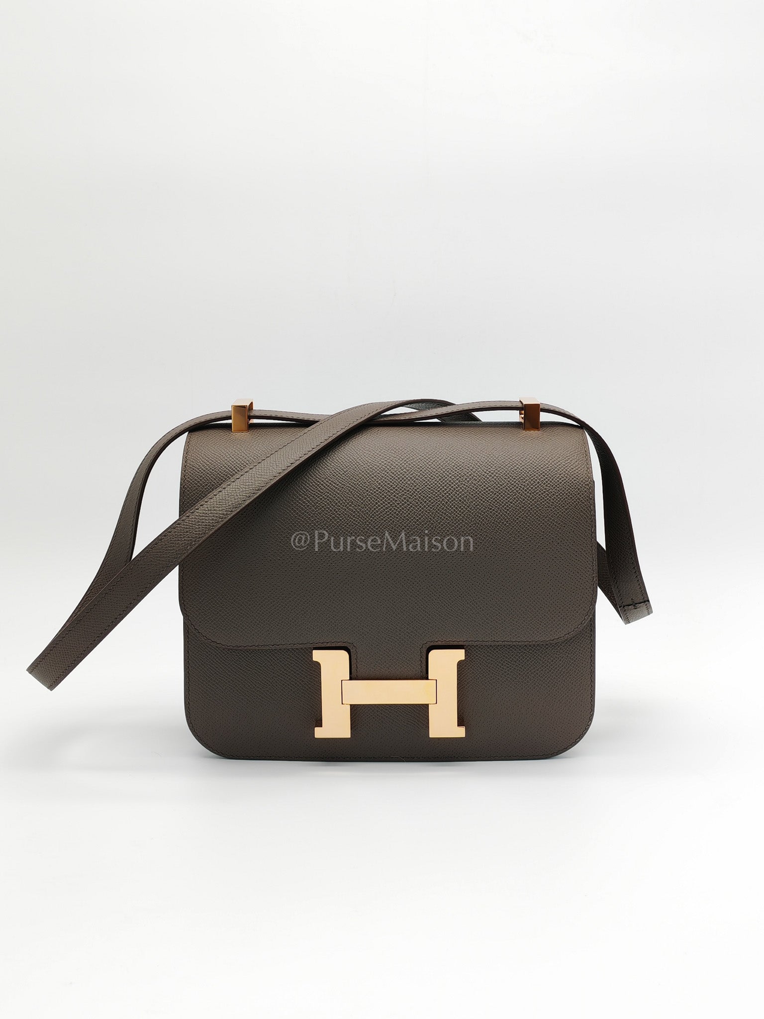 Constance 24 Etain in Epsom Leather Anemone Interior and Rosegold Hardware with Horseshoe Stamp A (2017) | Purse Maison Luxury Bags Shop