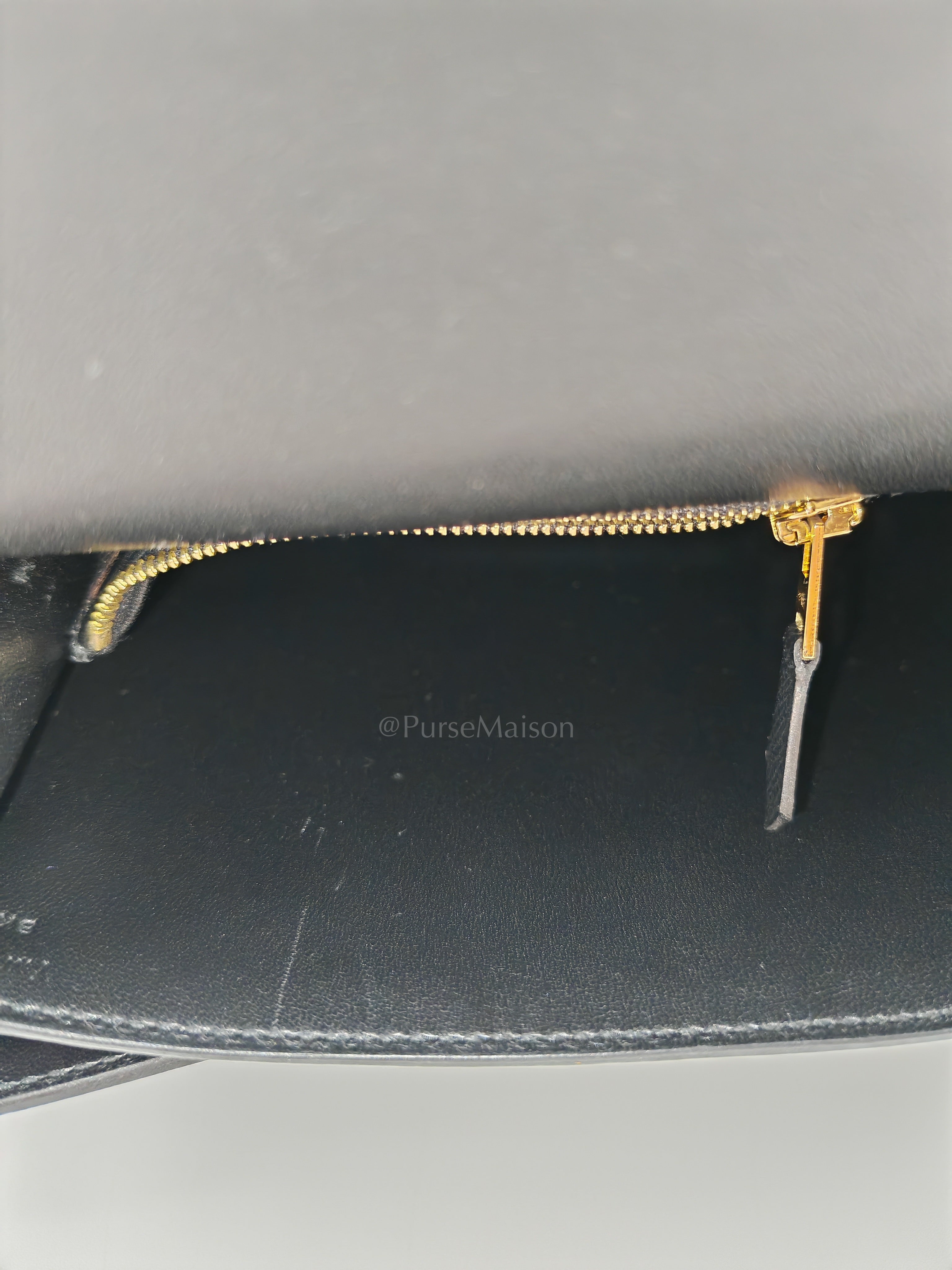 Constance 24 in Black Epsom Leather and Gold Hardware Stamp Y (2020) | Purse Maison Luxury Bags Shop