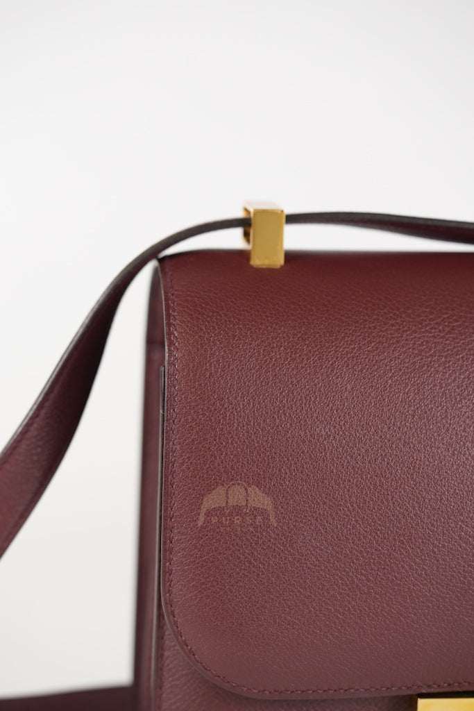 Constance 24 in Bordeaux Evercolor Leather Gold Hardware Stamp A(2017) | Purse Maison Luxury Bags Shop