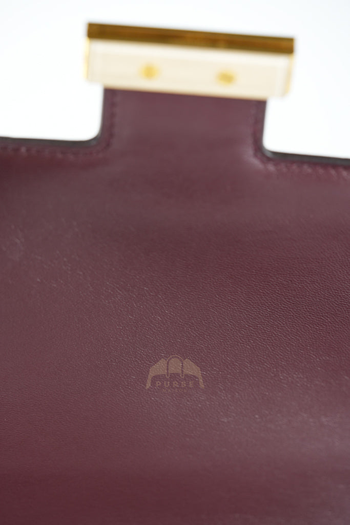 Constance 24 in Bordeaux Evercolor Leather Gold Hardware Stamp A(2017) | Purse Maison Luxury Bags Shop
