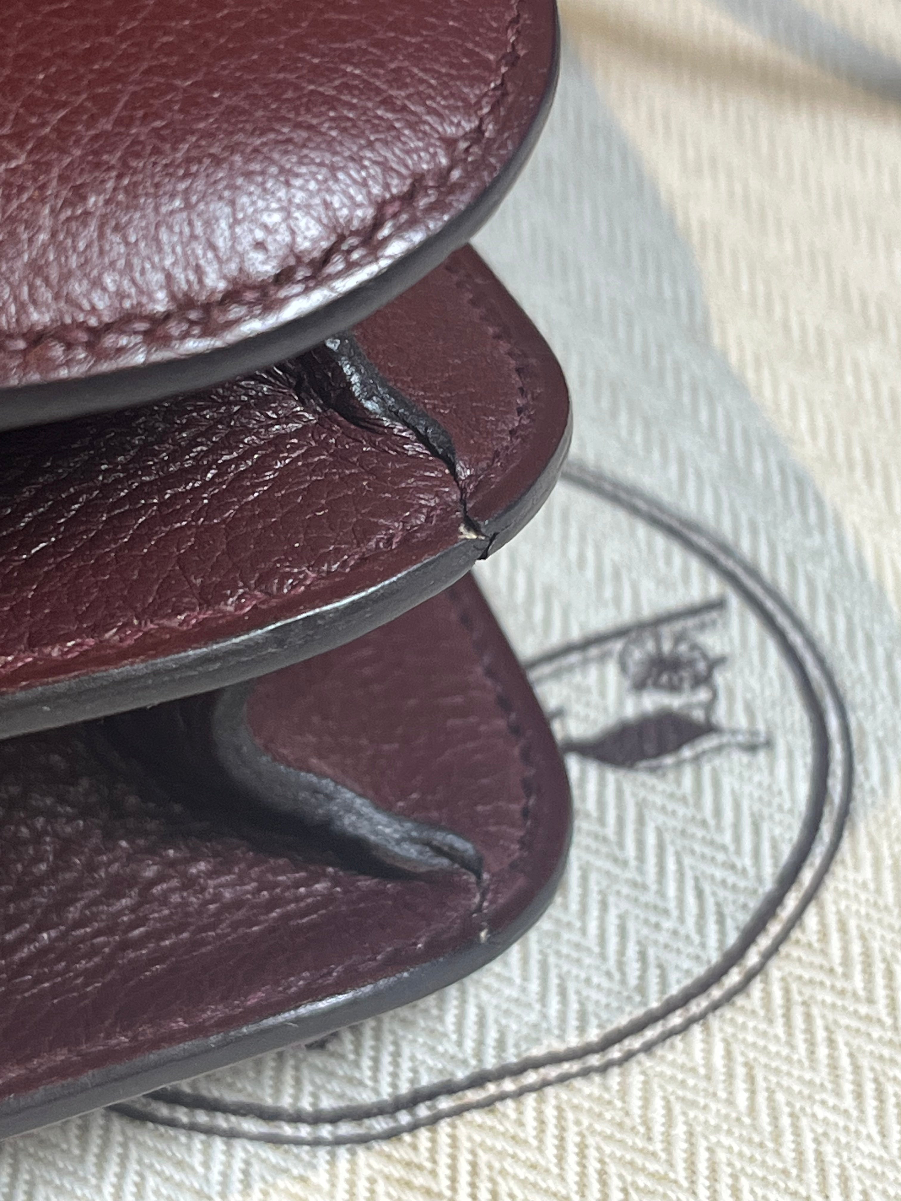 Constance 24 in Bordeaux Evercolor Leather Gold Hardware Stamp A(2017) | Purse Maison Luxury Bags Shop