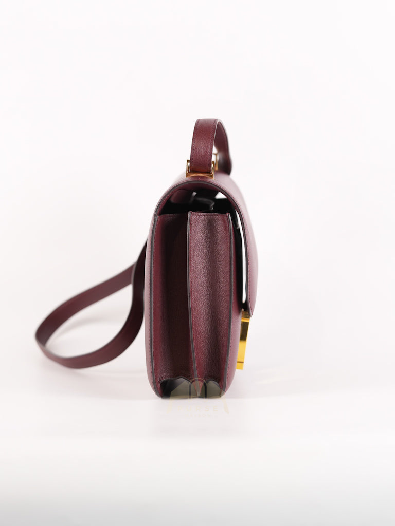 Constance 24 in Bordeaux Evercolor Leather Gold Hardware Stamp A(2017) | Purse Maison Luxury Bags Shop
