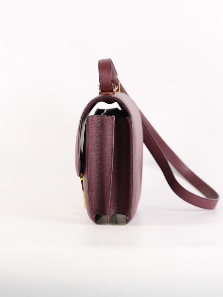 Constance 24 in Bordeaux Evercolor Leather Gold Hardware Stamp A(2017) | Purse Maison Luxury Bags Shop