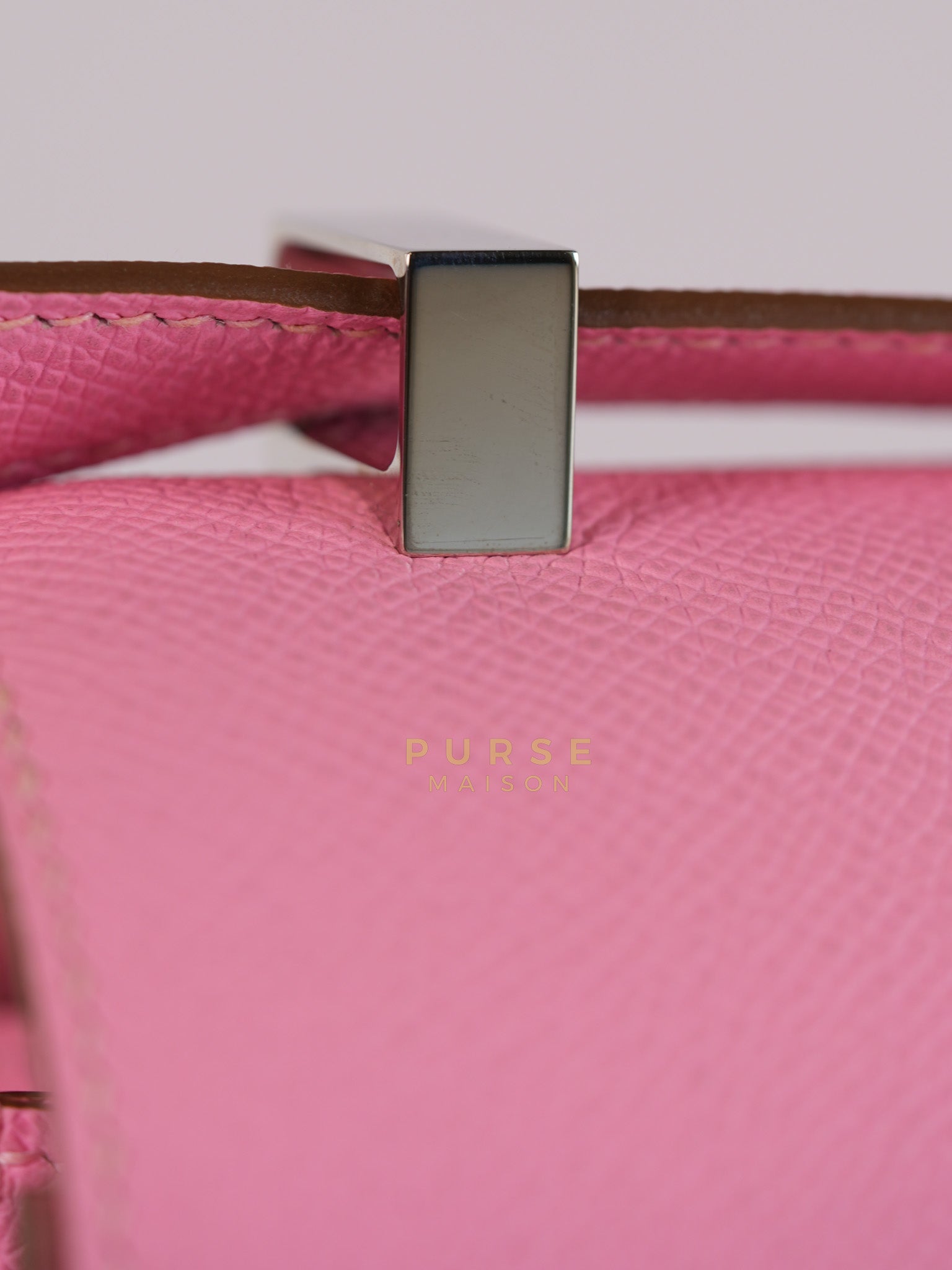 Constance 24 in Rose Confetti Epsom Leather Palladium Hardware Stamp Y (2020) | Purse Maison Luxury Bags Shop