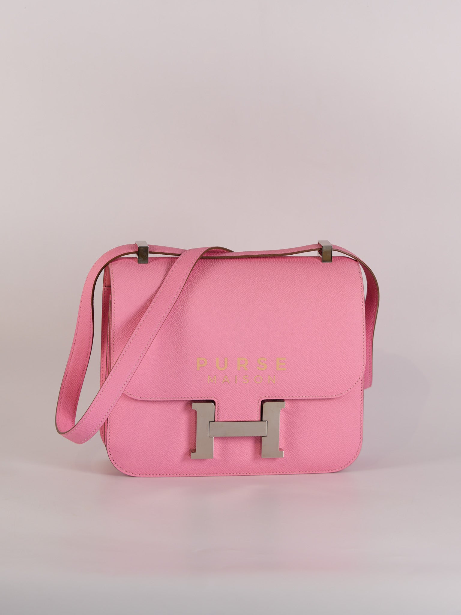 Constance 24 in Rose Confetti Epsom Leather Palladium Hardware Stamp Y (2020) | Purse Maison Luxury Bags Shop