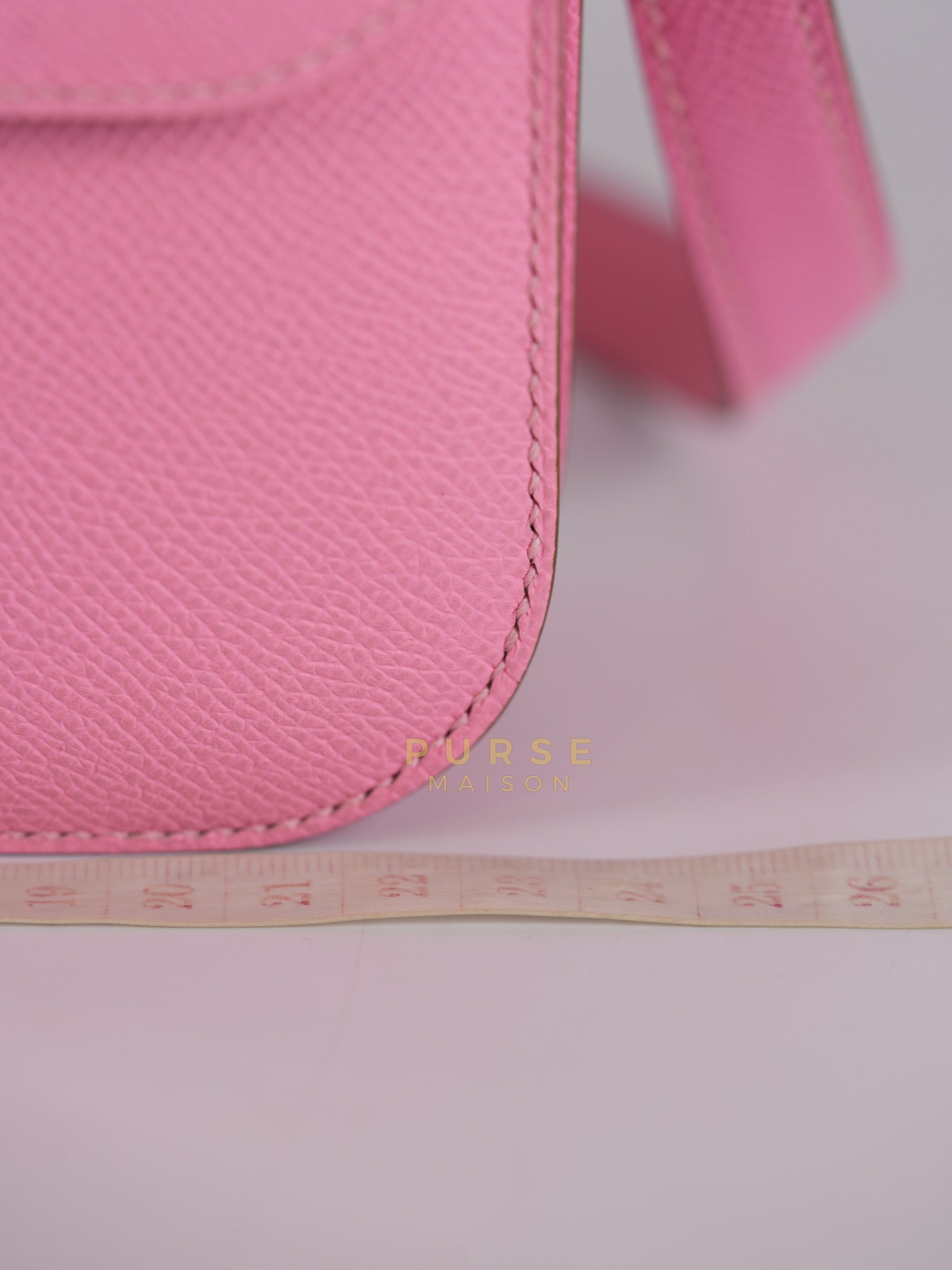 Constance 24 in Rose Confetti Epsom Leather Palladium Hardware Stamp Y (2020) | Purse Maison Luxury Bags Shop