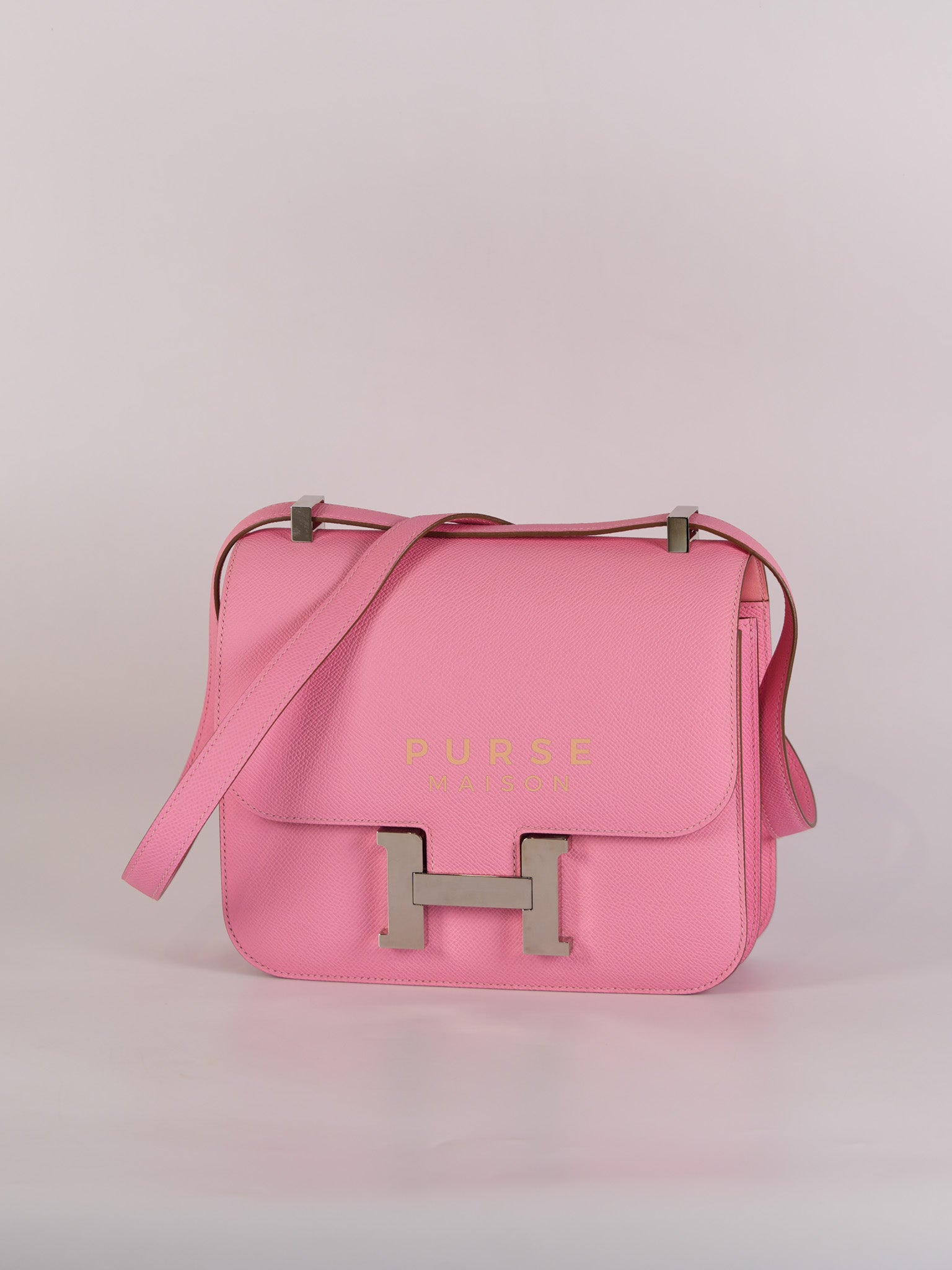 Constance 24 in Rose Confetti Epsom Leather Palladium Hardware Stamp Y (2020) | Purse Maison Luxury Bags Shop