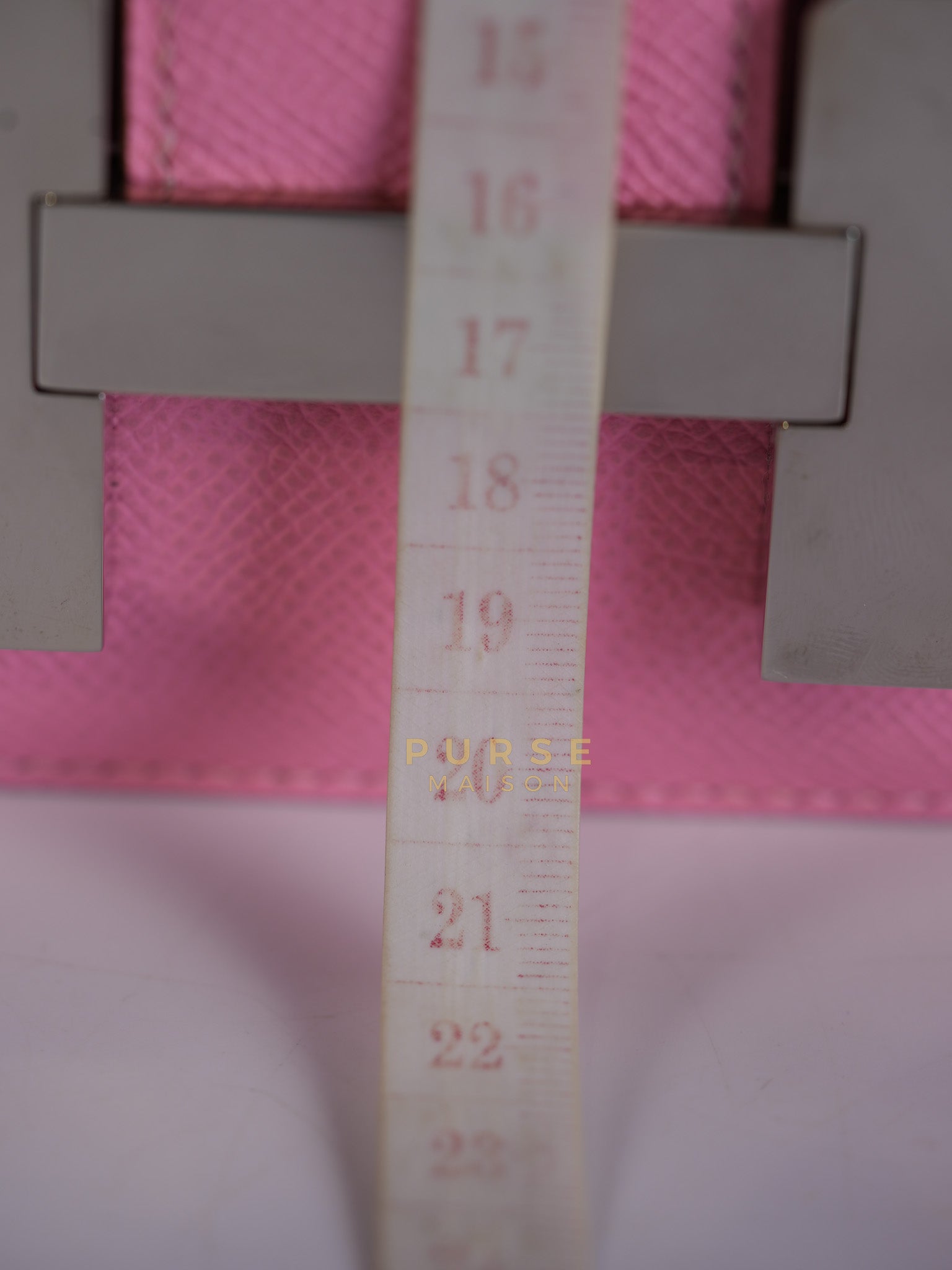 Constance 24 in Rose Confetti Epsom Leather Palladium Hardware Stamp Y (2020) | Purse Maison Luxury Bags Shop