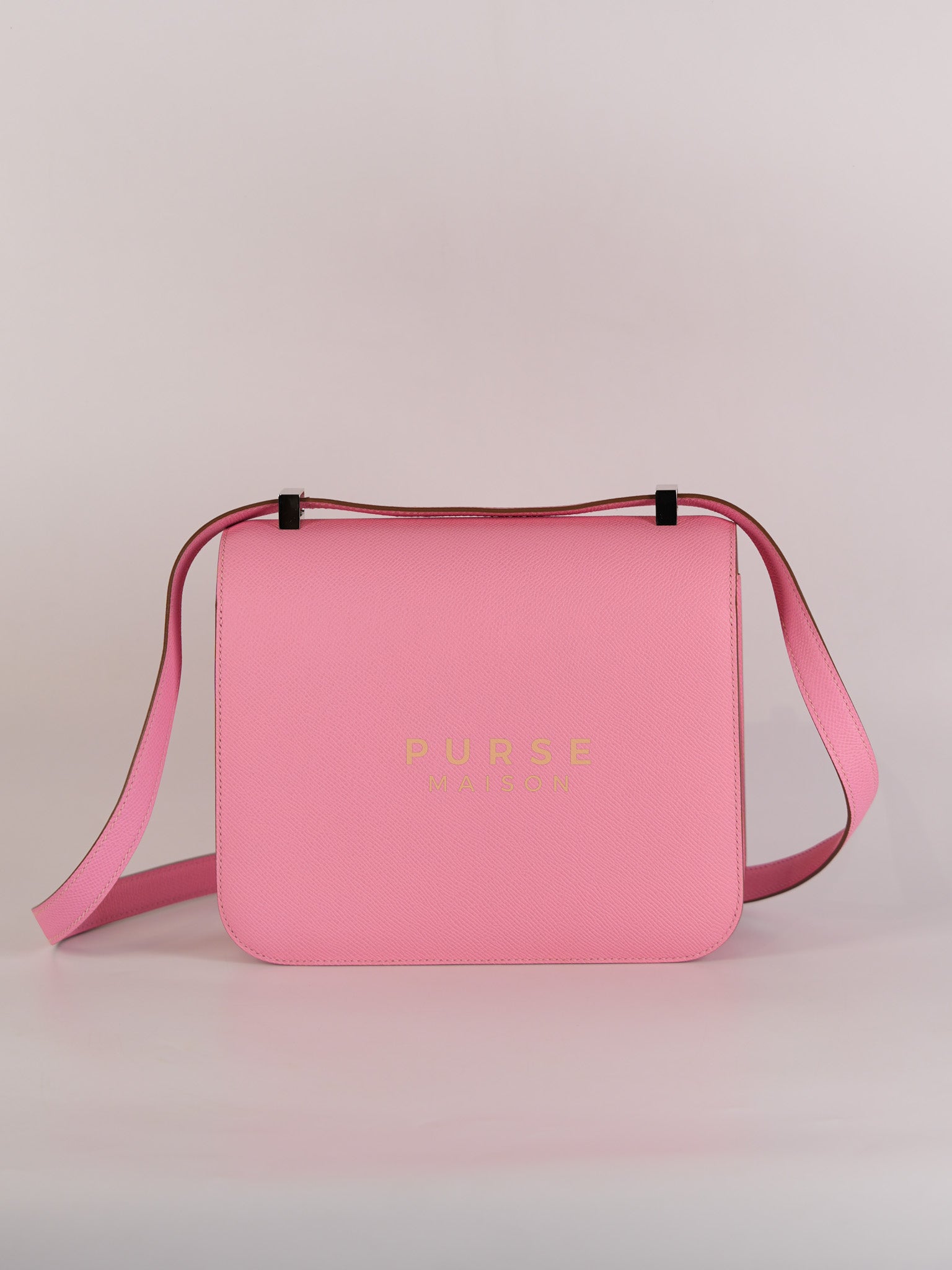 Constance 24 in Rose Confetti Epsom Leather Palladium Hardware Stamp Y (2020) | Purse Maison Luxury Bags Shop