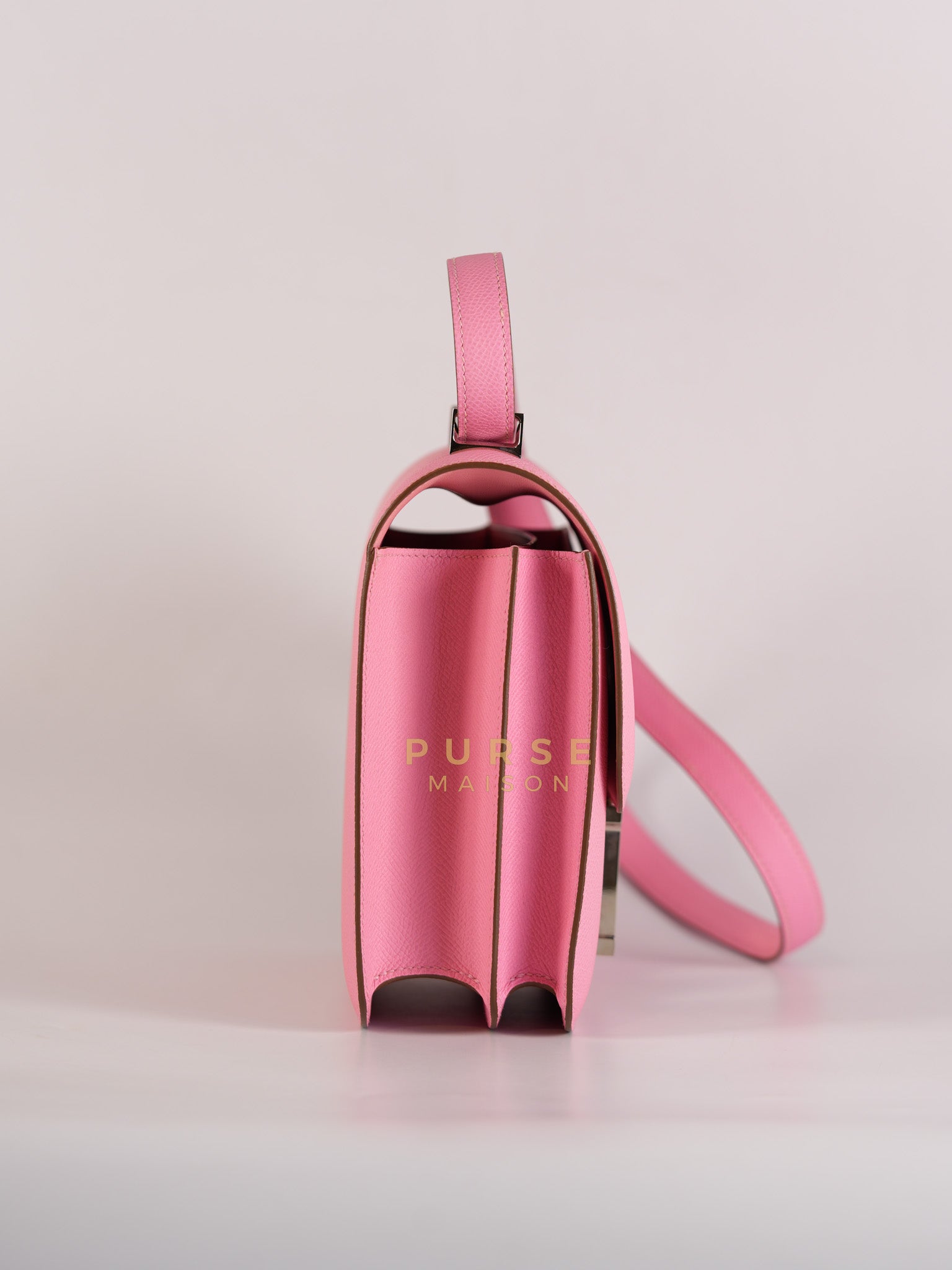 Constance 24 in Rose Confetti Epsom Leather Palladium Hardware Stamp Y (2020) | Purse Maison Luxury Bags Shop