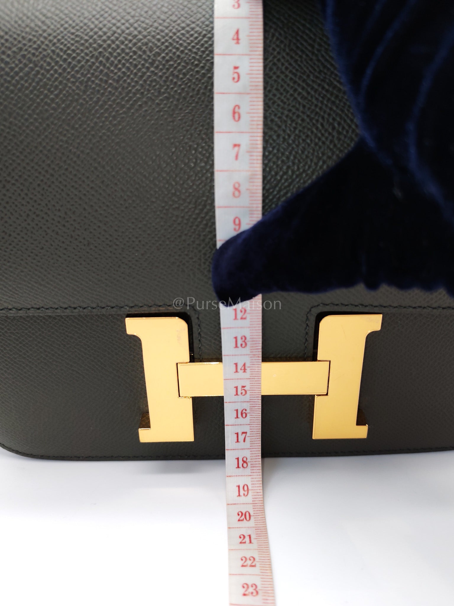 Constance 24 in Vert De Gris Epsom Leather Gold Hardware with Mirror Stamp U(2022) | Purse Maison Luxury Bags Shop