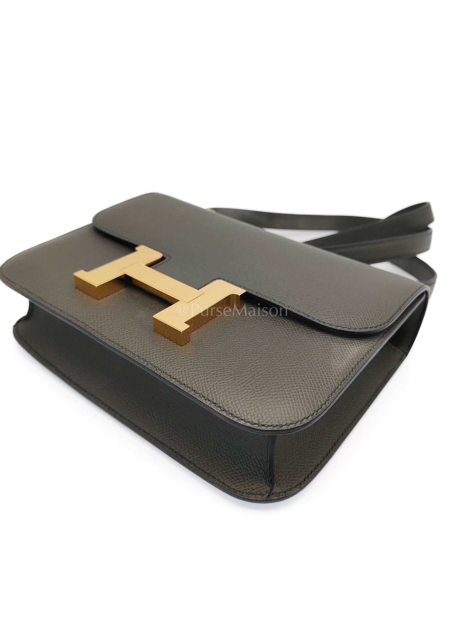 Constance 24 in Vert De Gris Epsom Leather Gold Hardware with Mirror Stamp U(2022) | Purse Maison Luxury Bags Shop