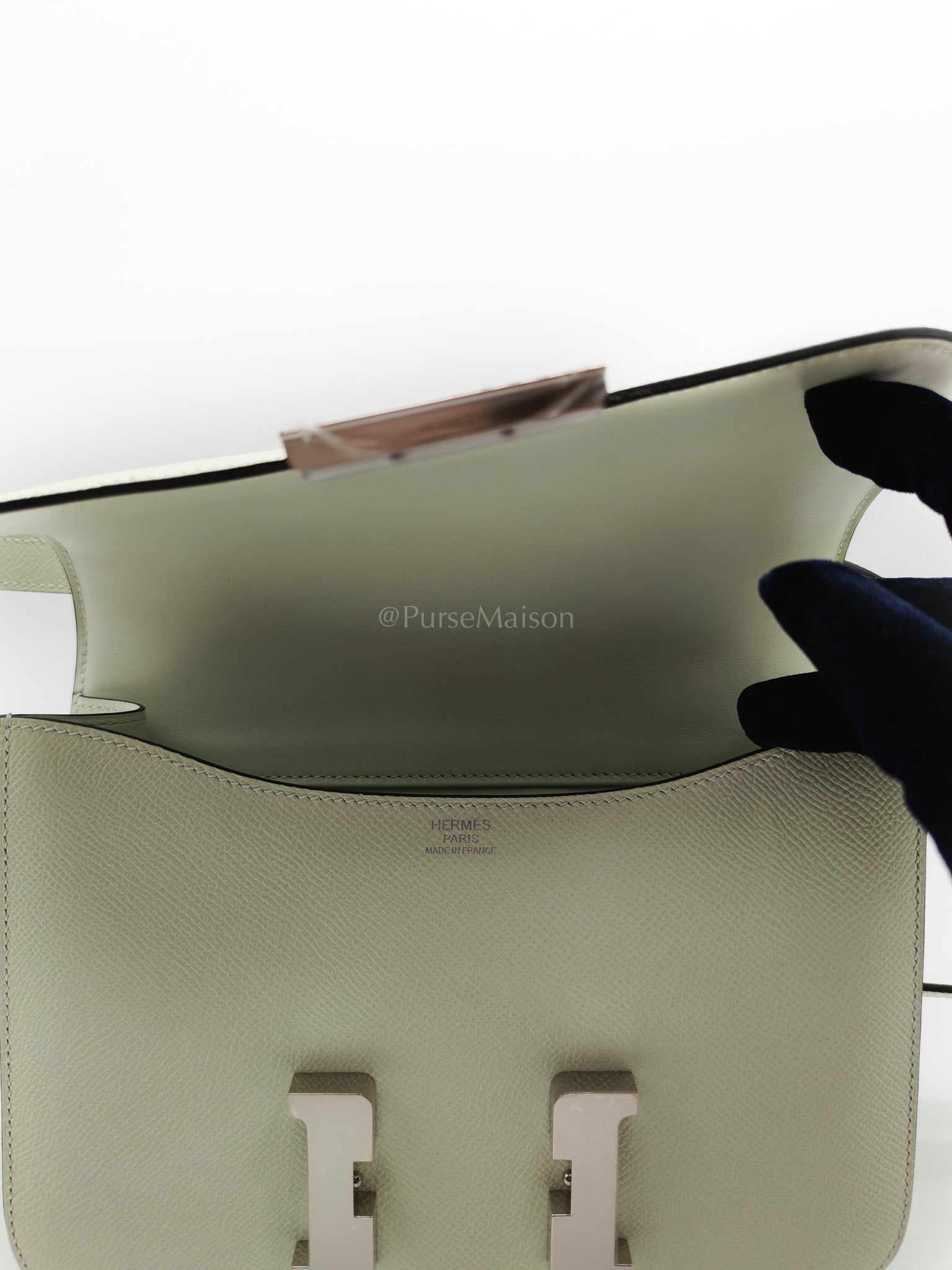 Constance 24 in Vert Fizz Epsom Leather Palladium Hardware Stamp B(2023) | Purse Maison Luxury Bags Shop