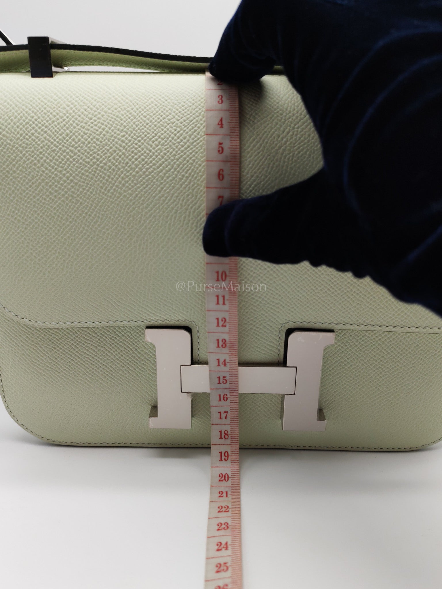 Constance 24 in Vert Fizz Epsom Leather Palladium Hardware Stamp B(2023) | Purse Maison Luxury Bags Shop