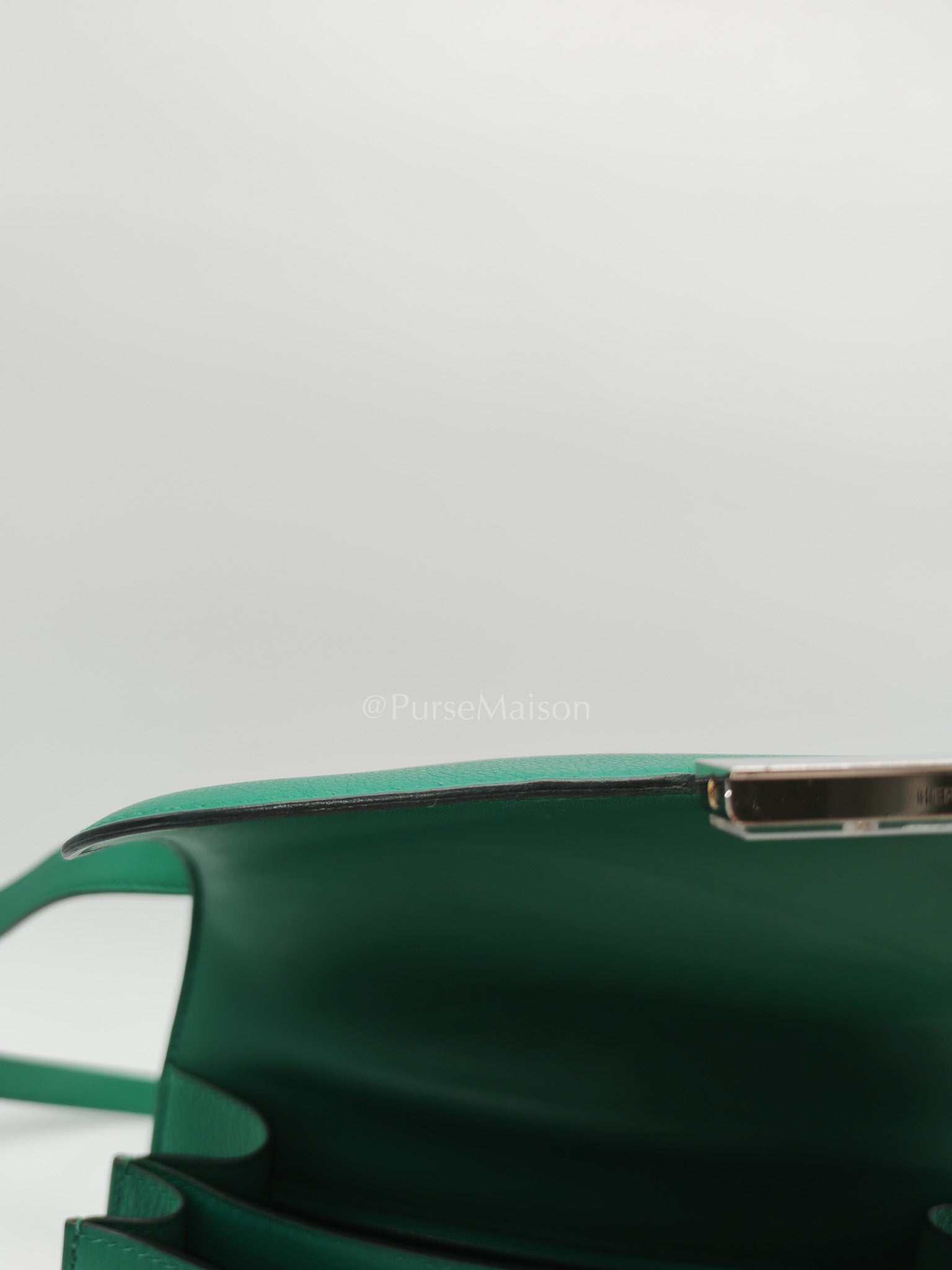 Constance 24 Vert Vertigo in Evercolor Leather and Palladium Hardware Stamp A (2017) | Purse Maison Luxury Bags Shop