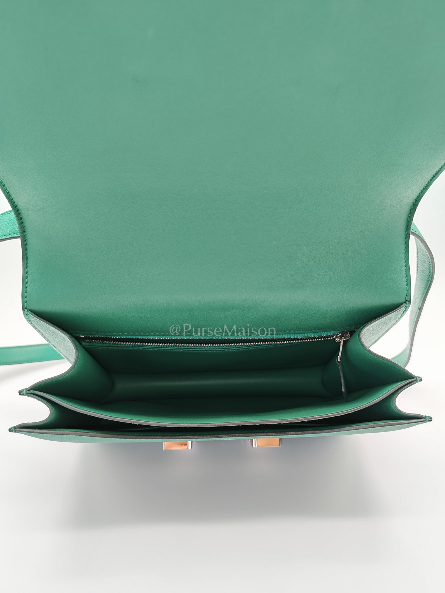 Constance 24 Vert Vertigo in Evercolor Leather and Palladium Hardware Stamp A (2017) | Purse Maison Luxury Bags Shop