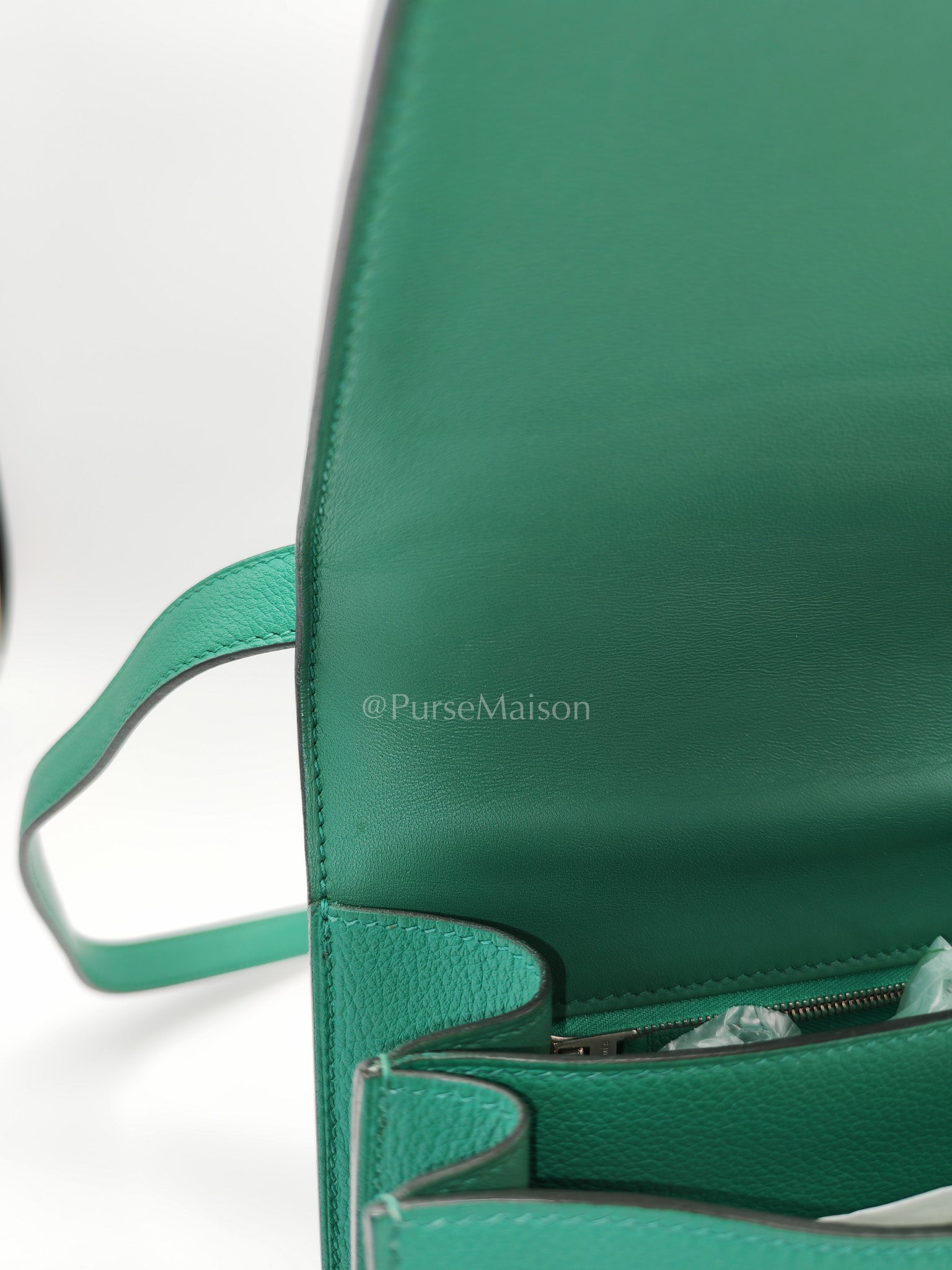 Constance 24 Vert Vertigo in Evercolor Leather and Palladium Hardware Stamp A (2017) | Purse Maison Luxury Bags Shop