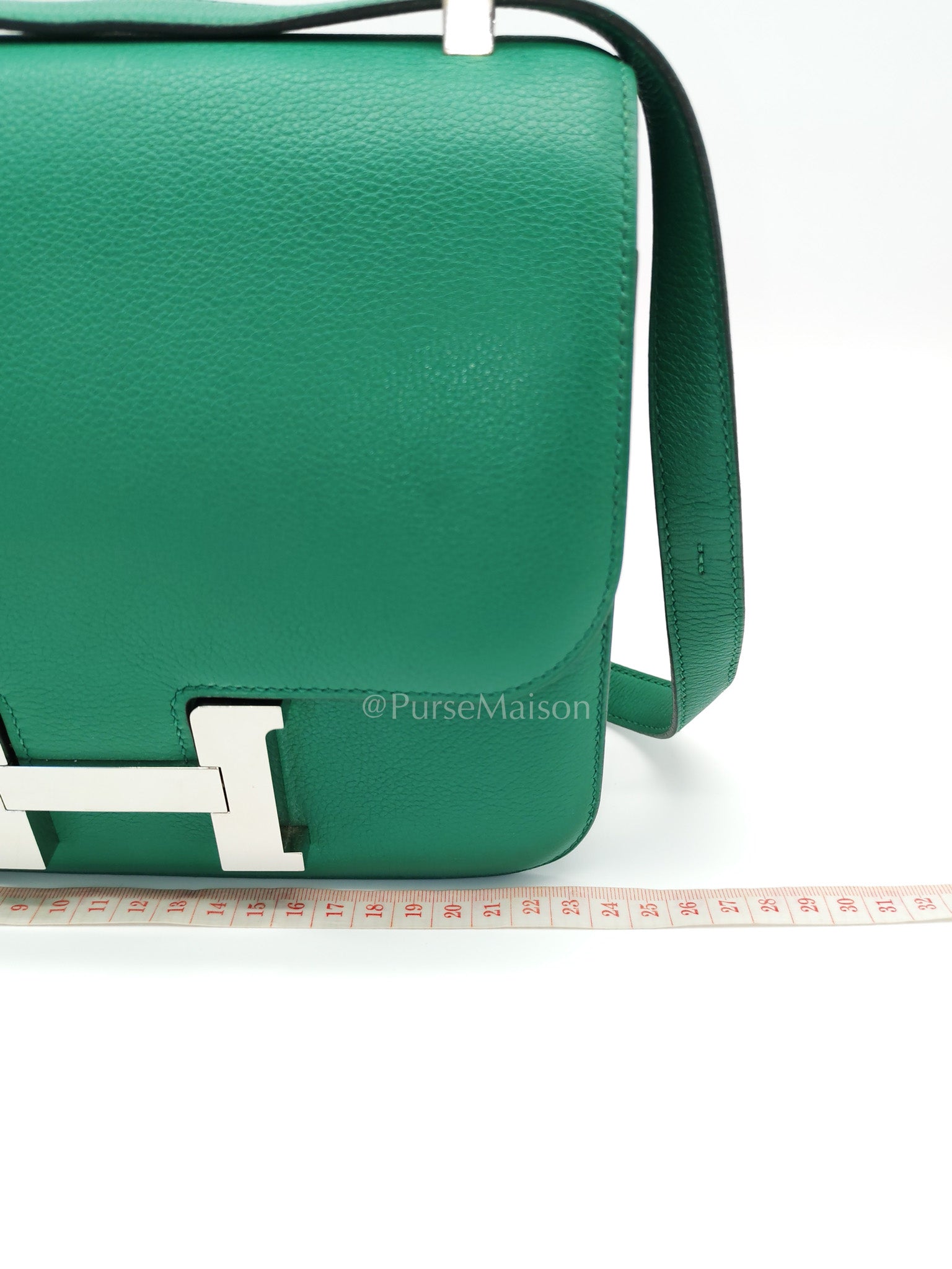 Constance 24 Vert Vertigo in Evercolor Leather and Palladium Hardware Stamp A (2017) | Purse Maison Luxury Bags Shop