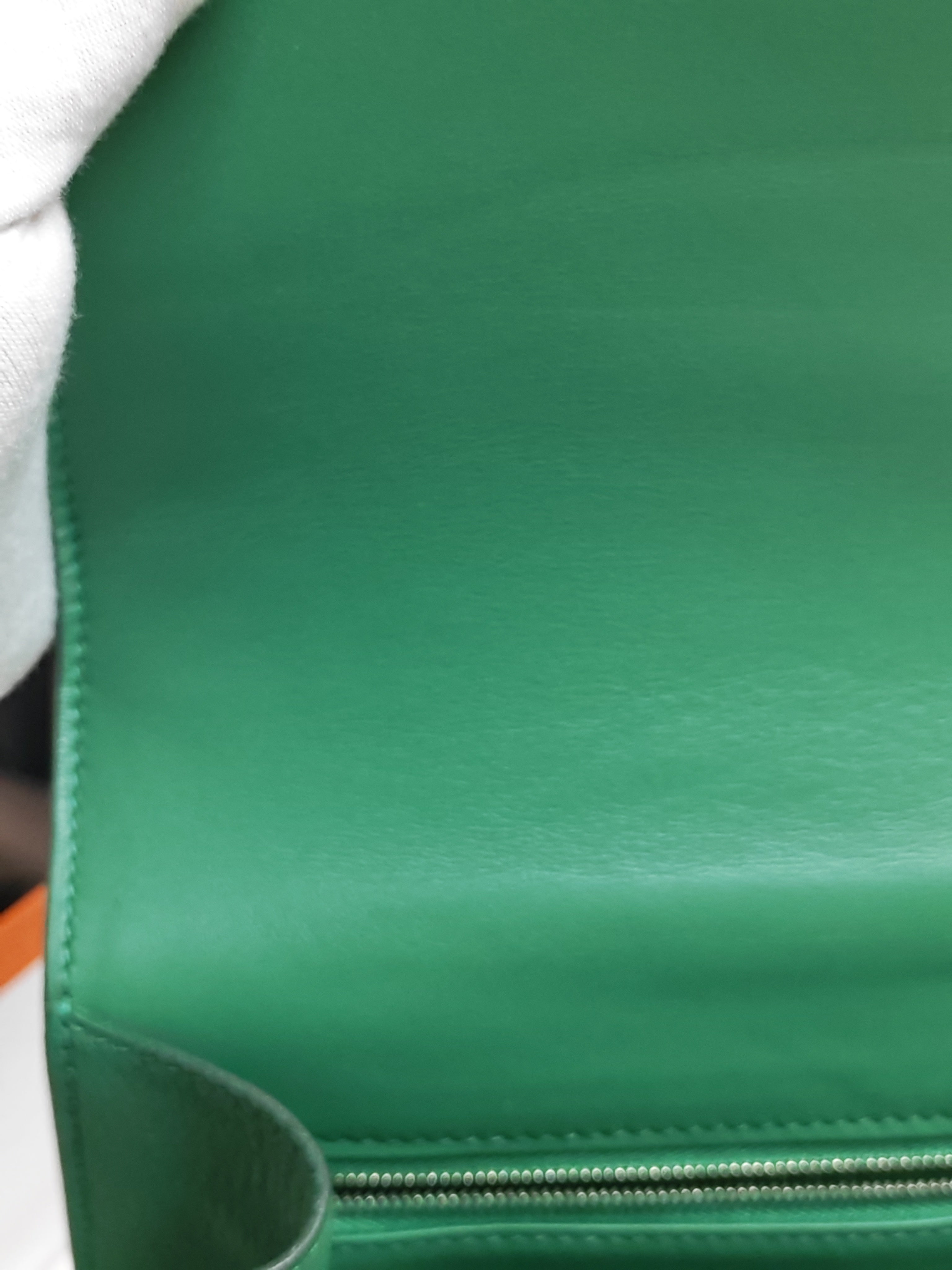 Constance 24 Vert Vertigo in Evercolor Leather and Palladium Hardware Stamp A (2017) | Purse Maison Luxury Bags Shop