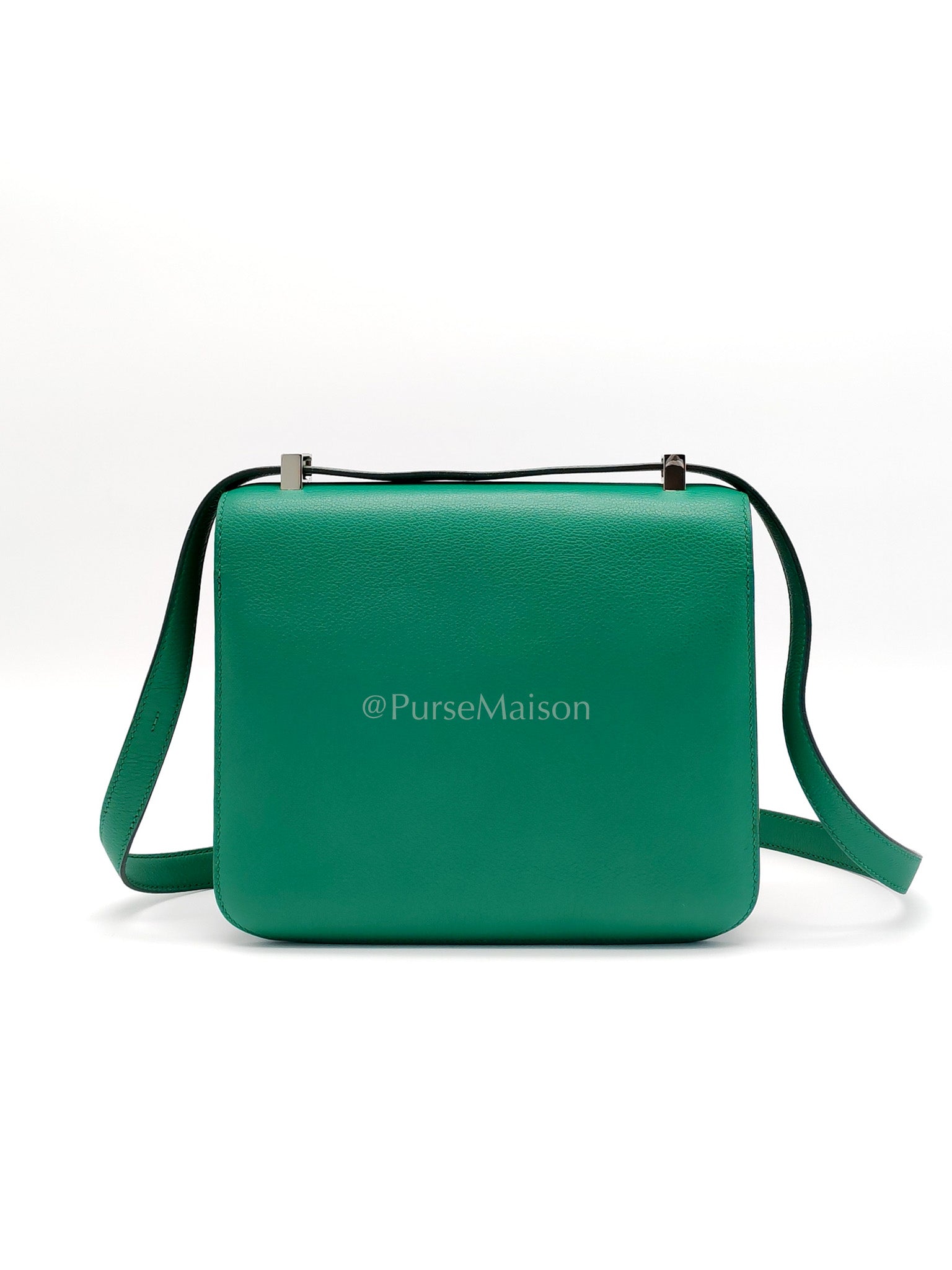 Constance 24 Vert Vertigo in Evercolor Leather and Palladium Hardware Stamp A (2017) | Purse Maison Luxury Bags Shop