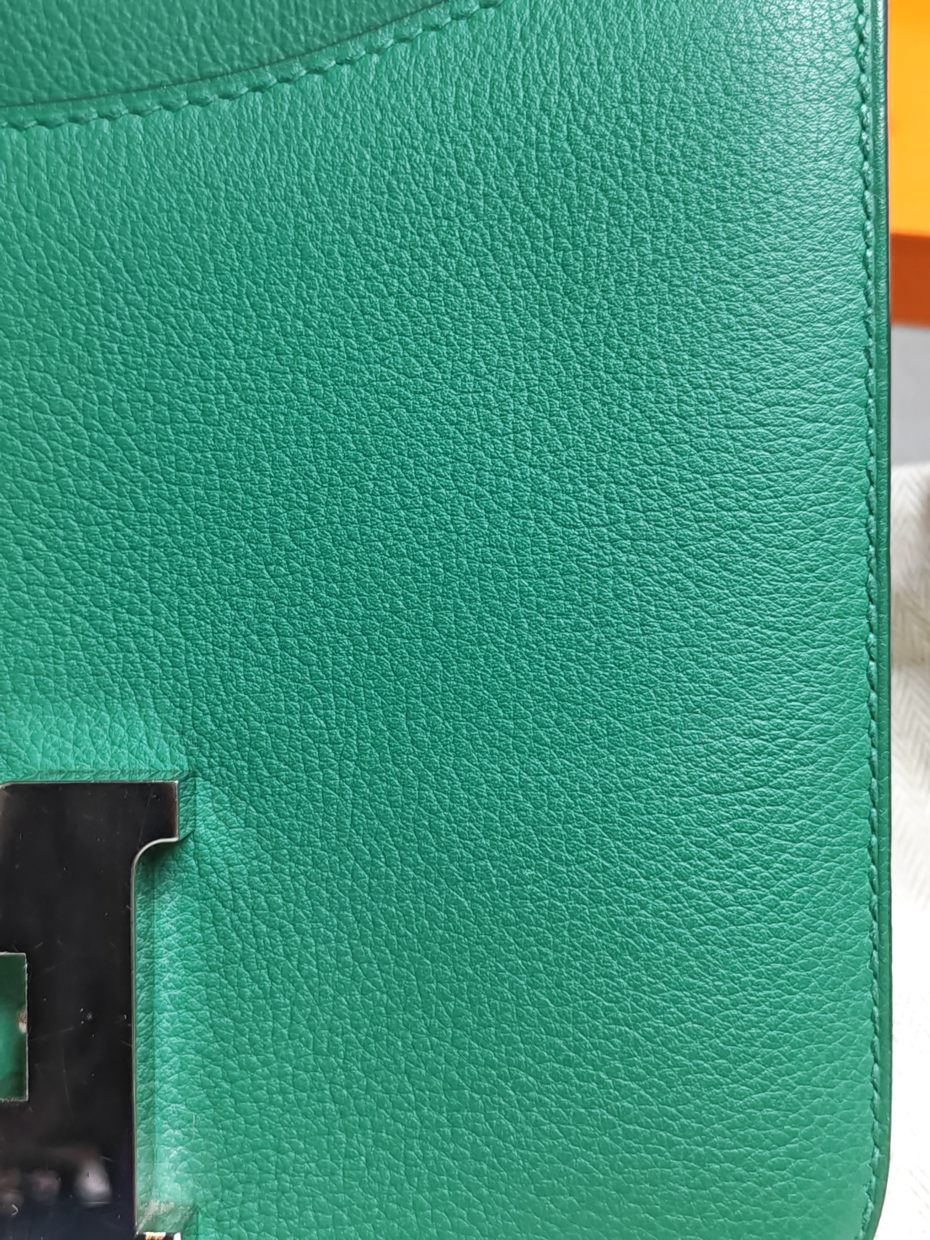 Constance 24 Vert Vertigo in Evercolor Leather and Palladium Hardware Stamp A (2017) | Purse Maison Luxury Bags Shop