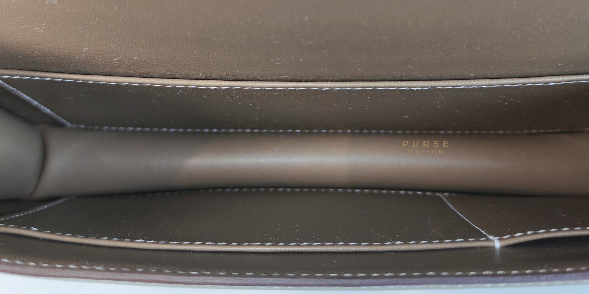 Constance Elan Etoupe In Epsom Leather and Gold Hardware Stamp W (2024) | Purse Maison Luxury Bags Shop